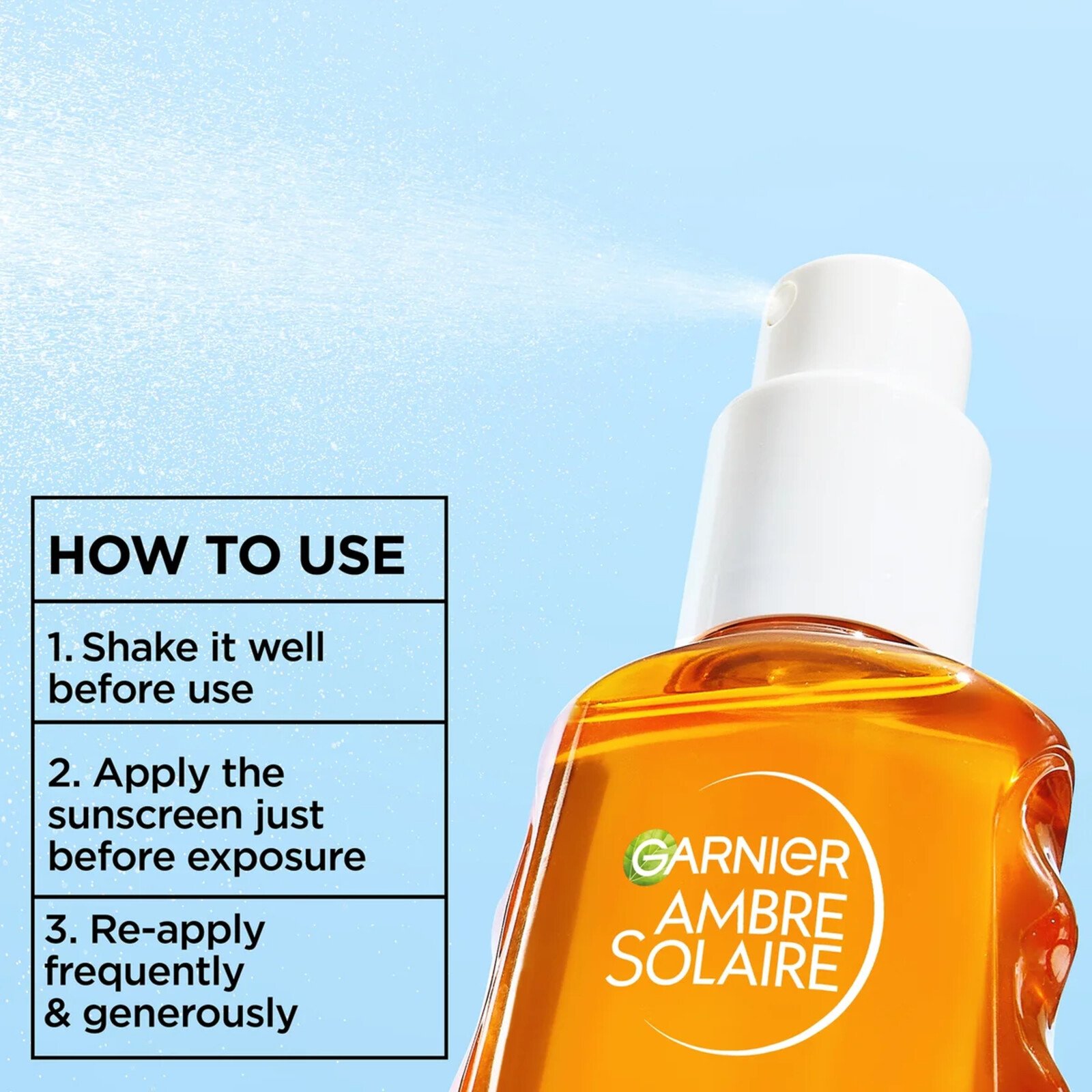 Garnier Ambre Solaire Advanced Sensitive Feuchtigkeitsspendendes Sonnenwasser LSF50 150ml