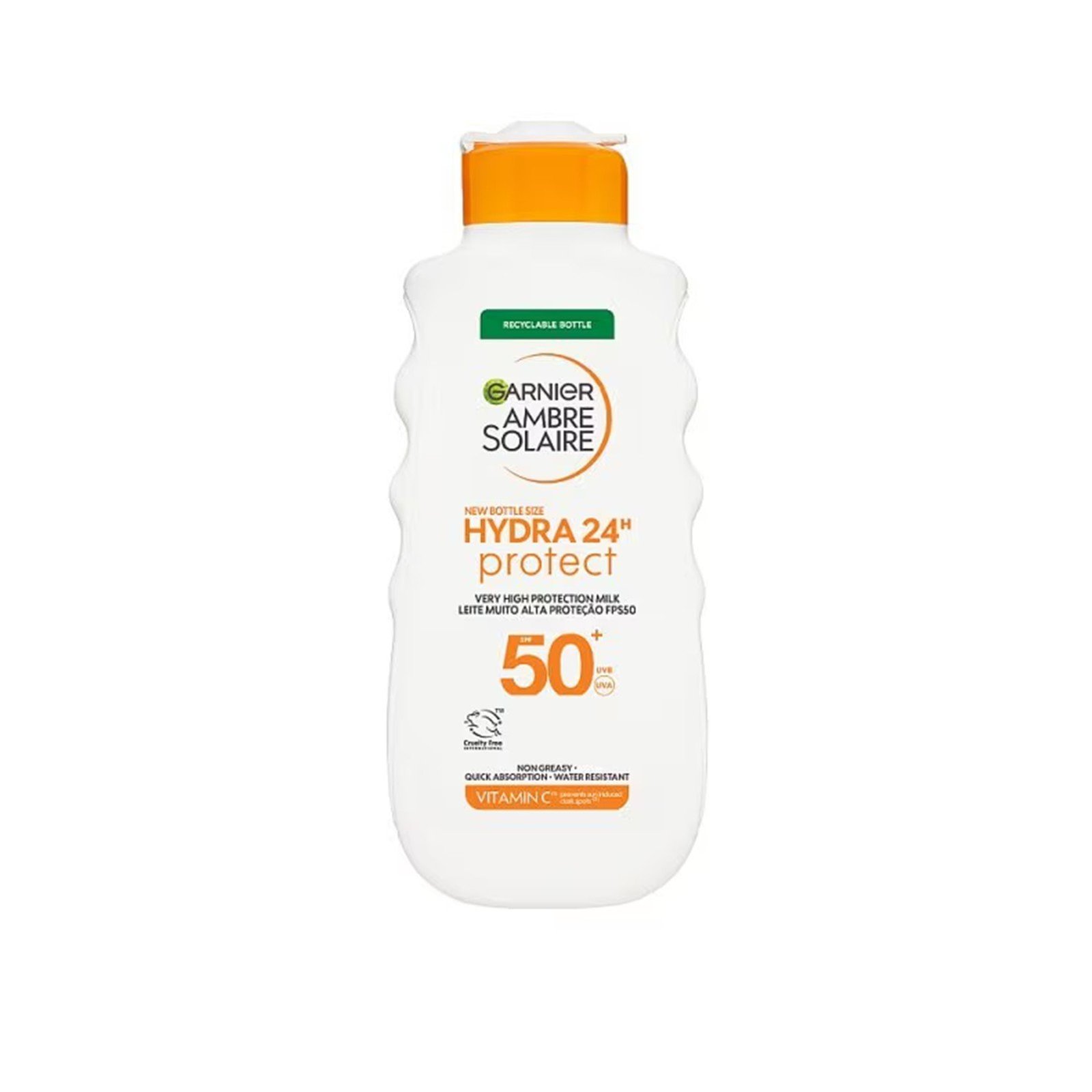 Garnier Ambre Solaire Hydra 24h Protect Leite de Proteção Muito Alta SPF50+ 400ml