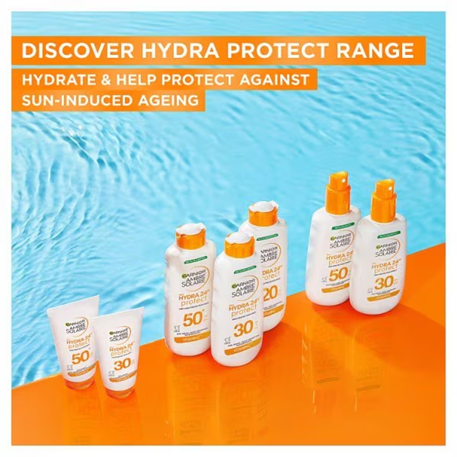Garnier Ambre Solaire Hydra 24h Protect Leite de Proteção Muito Alta SPF50+ 400ml