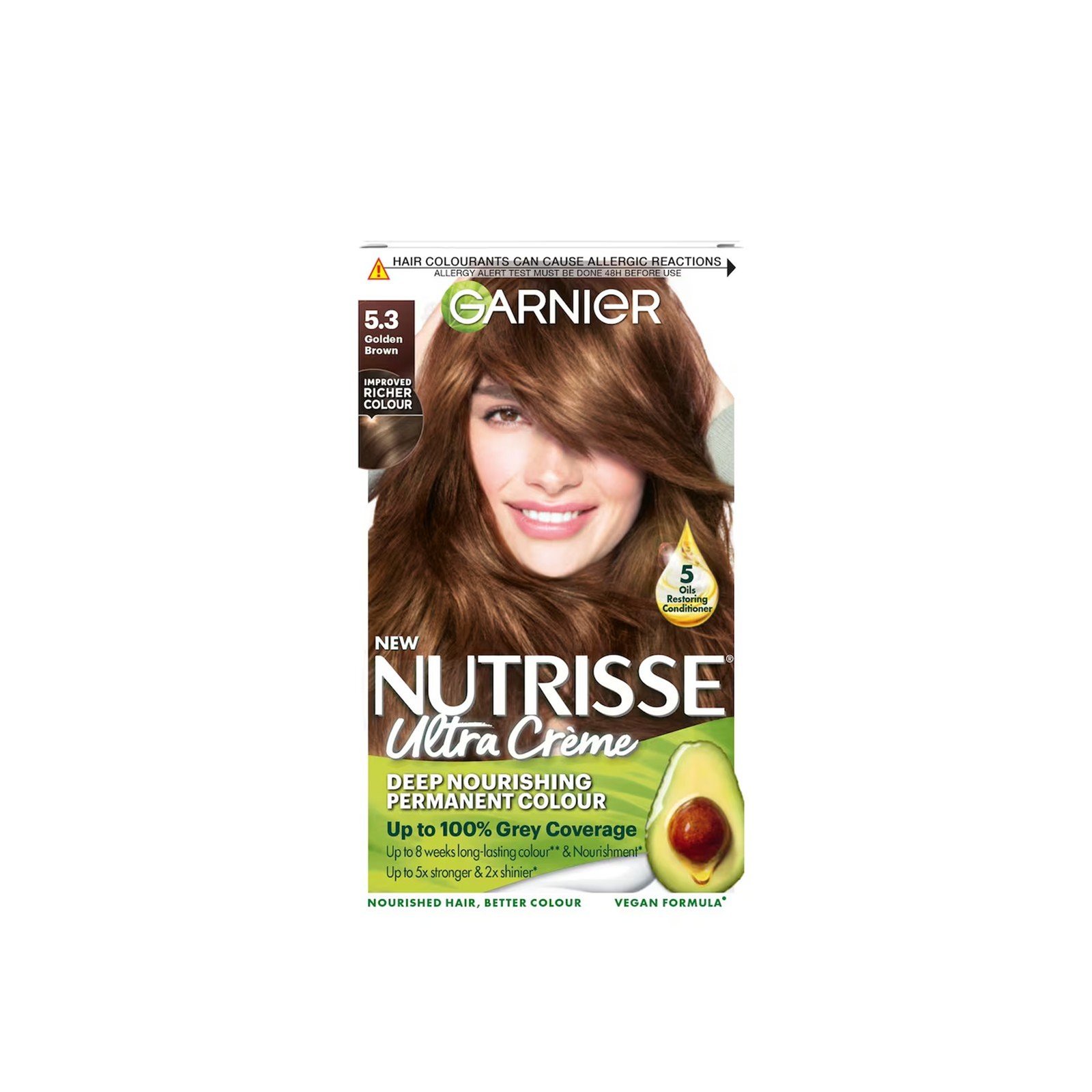 Garnier Nutrisse Ultra Crème Permanent Hair Dye 5.3 Golden Brown
