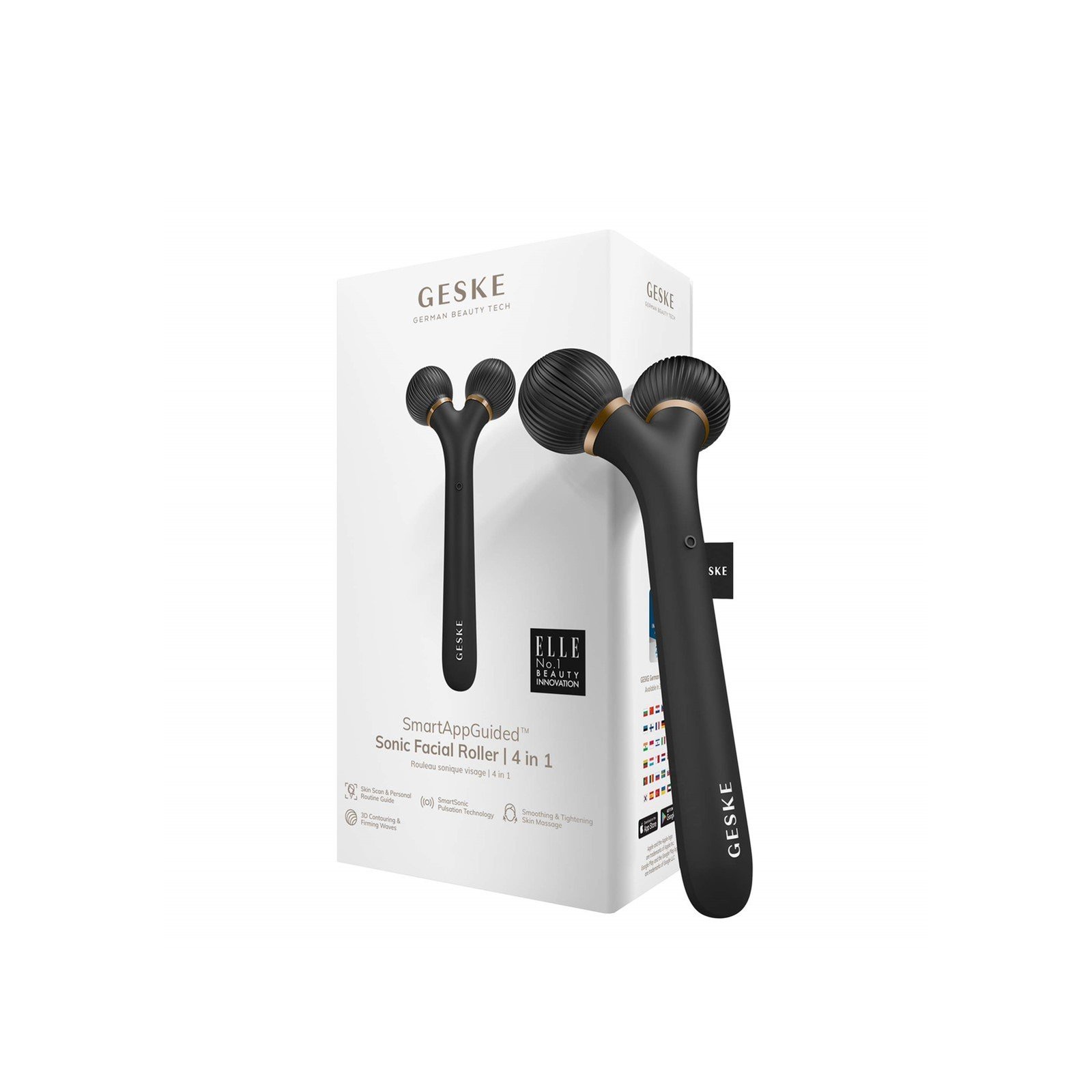 GESKE Sonic Facial Roller 4 في 1 Gray