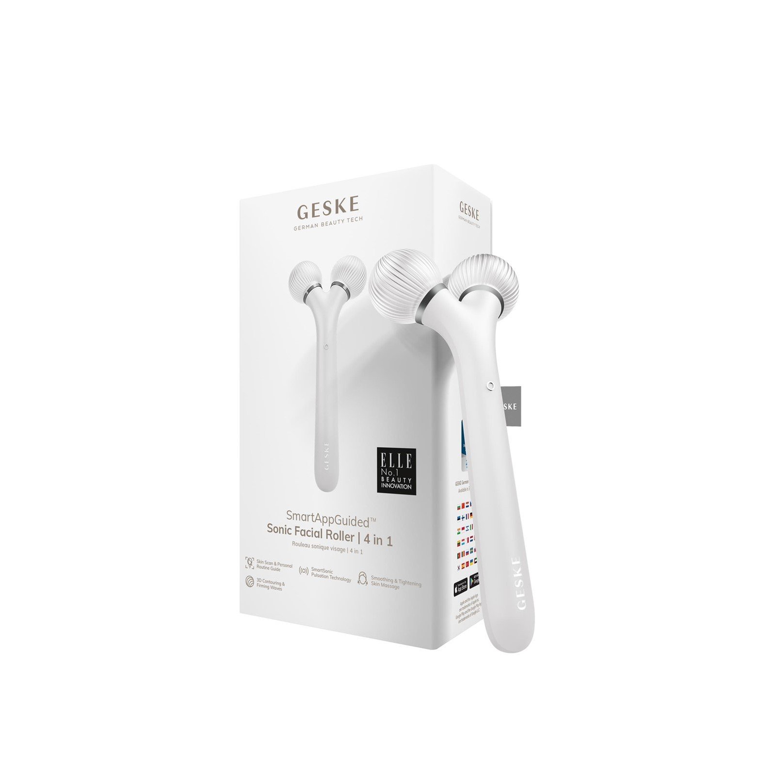 GESKE Sonic Facial Roller 4 في 1 White