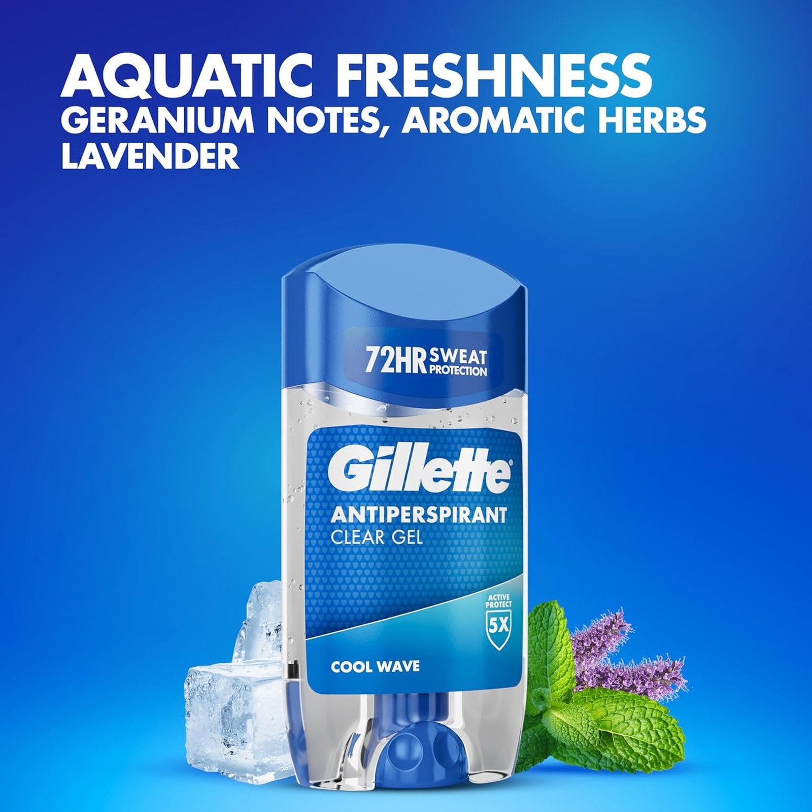 Gillette Cool Wave Antiperspirant Clear Gel Stick 70ml