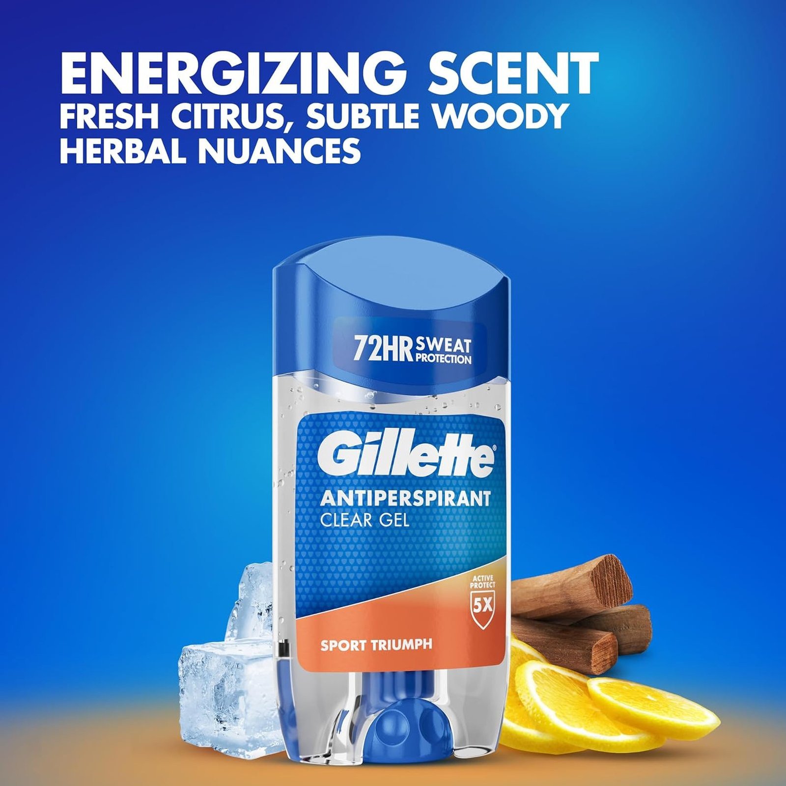 Gillette Sport Triumph Antiperspirant Clear Gel Stick 70ml (2.37floz)