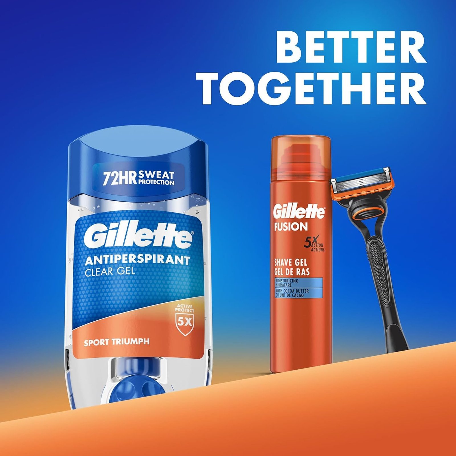 Gillette Sport Triumph Antiperspirant Clear Gel Stick 70ml (2.37floz)