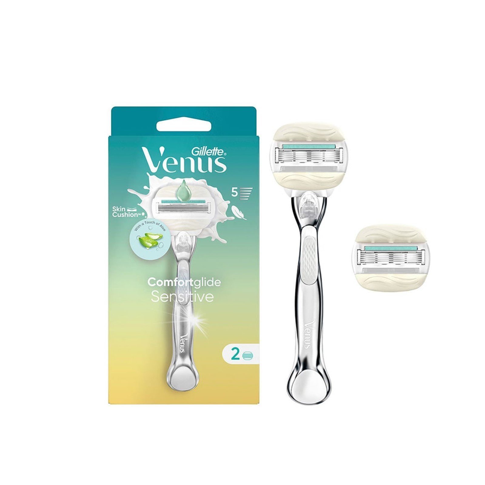Gillette Venus ComfortGlide Sensitive Maquinilla de Afeitar + 1 Cuchilla de Recambio