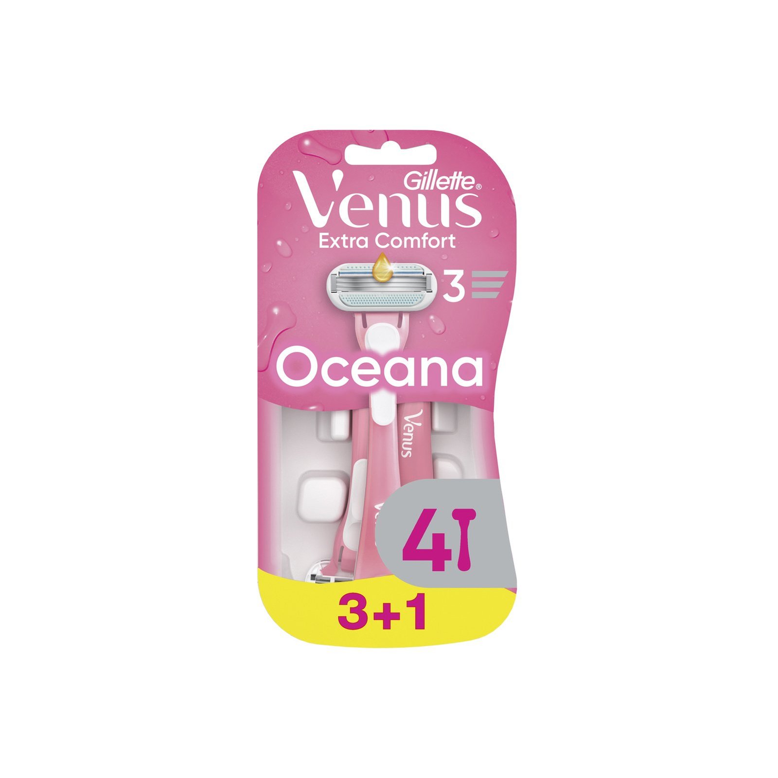 Gillette Venus Extra Comfort Oceana Disposable Razors x4