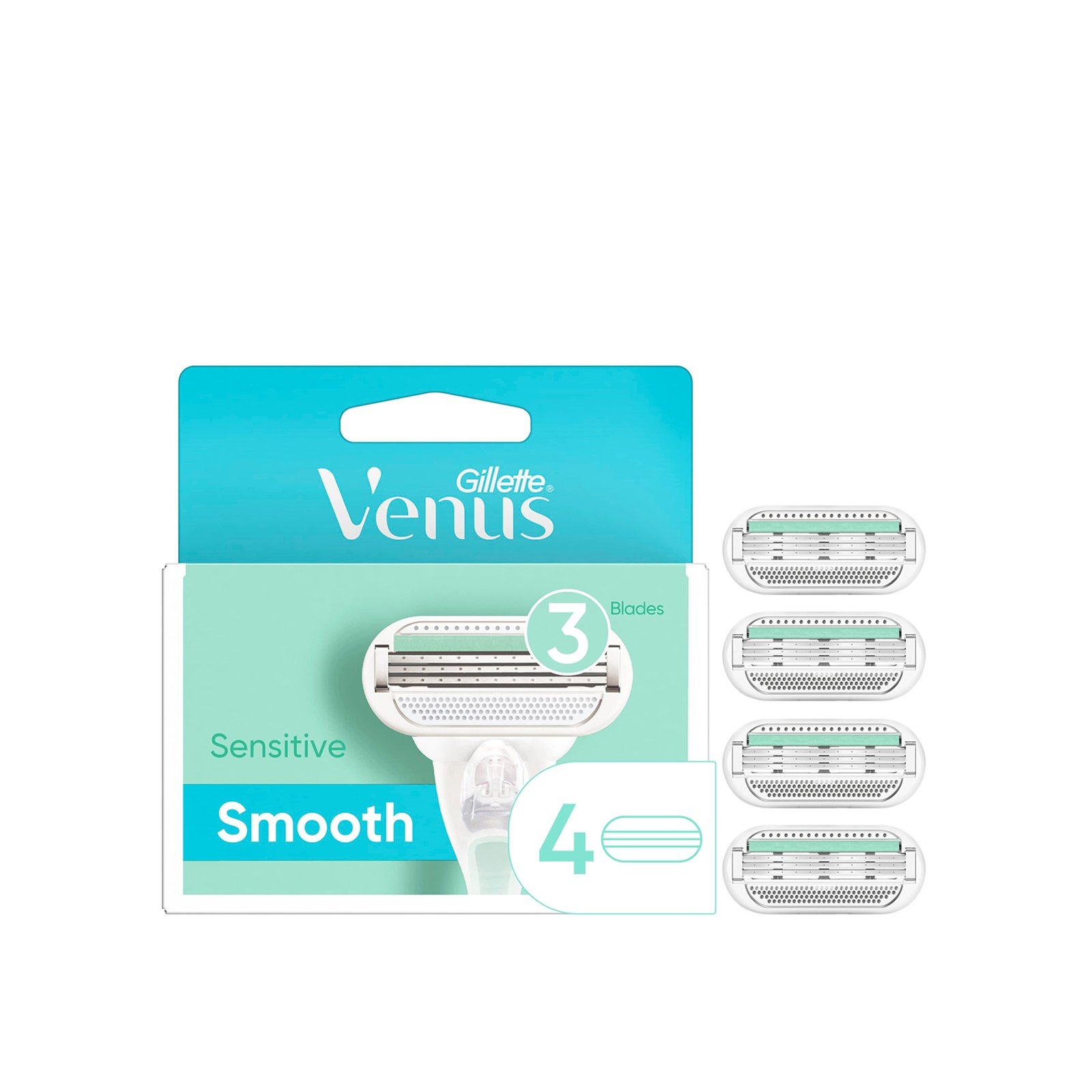 Gillette Venus Smooth Sensitive Replacement Blades x4