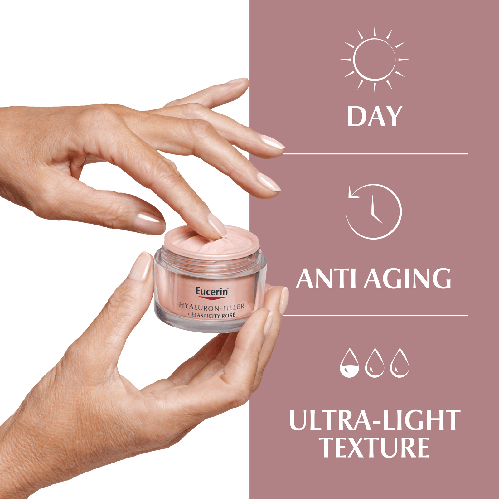 Eucerin Hyaluron-Filler + Elasticity Creme de Dia Antienvelhecimento Rosé SPF30 50ml