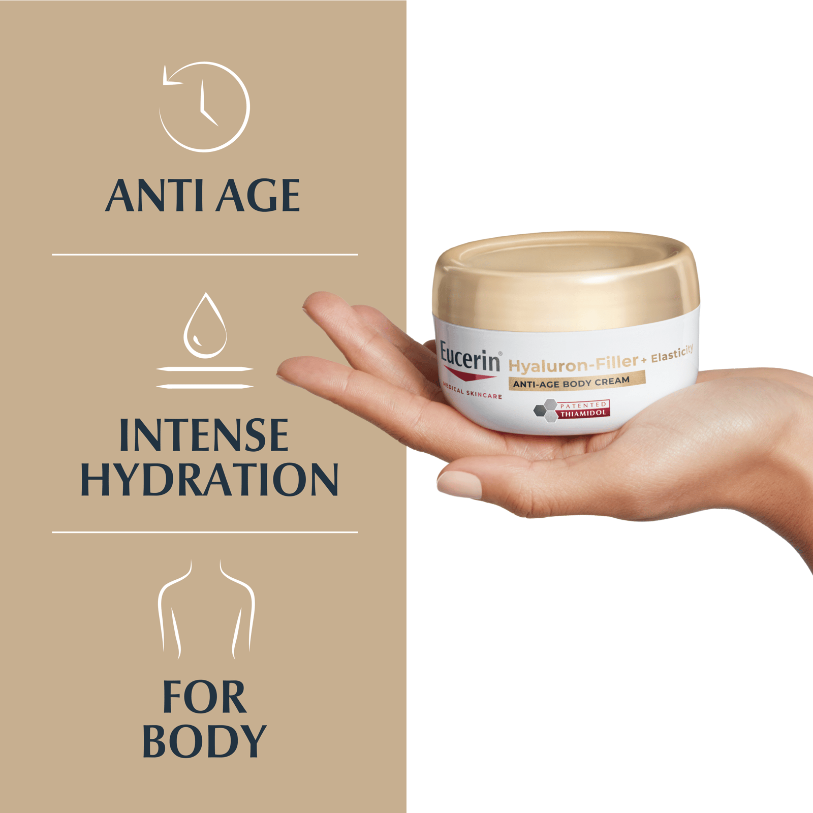 Eucerin Hyaluron-Filler + Elasticity كريم مضاد للشيخوخة للجسم 200ml