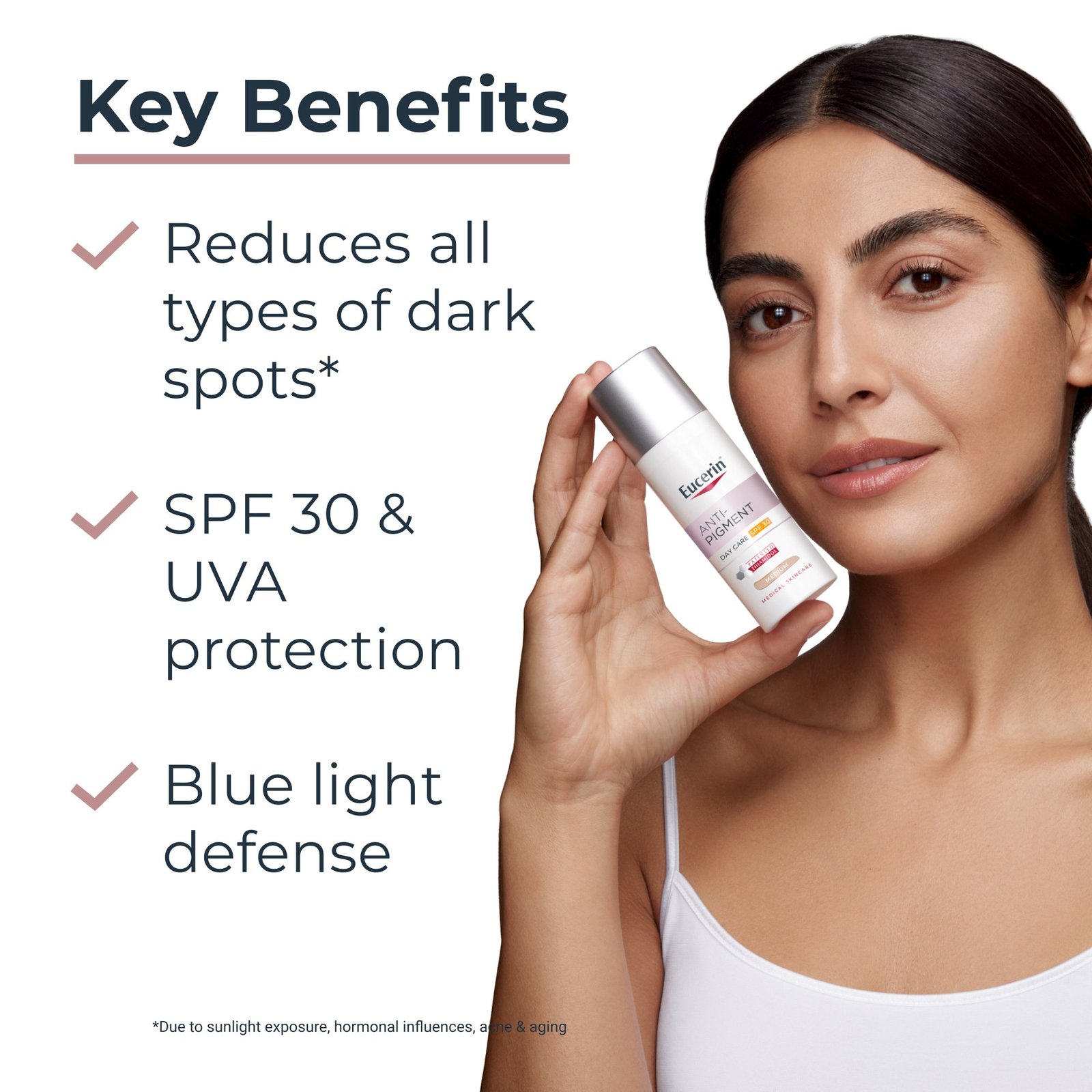 Eucerin Anti-Pigment Tinted Day Cream SPF30 Medium Dark Spots 50ml