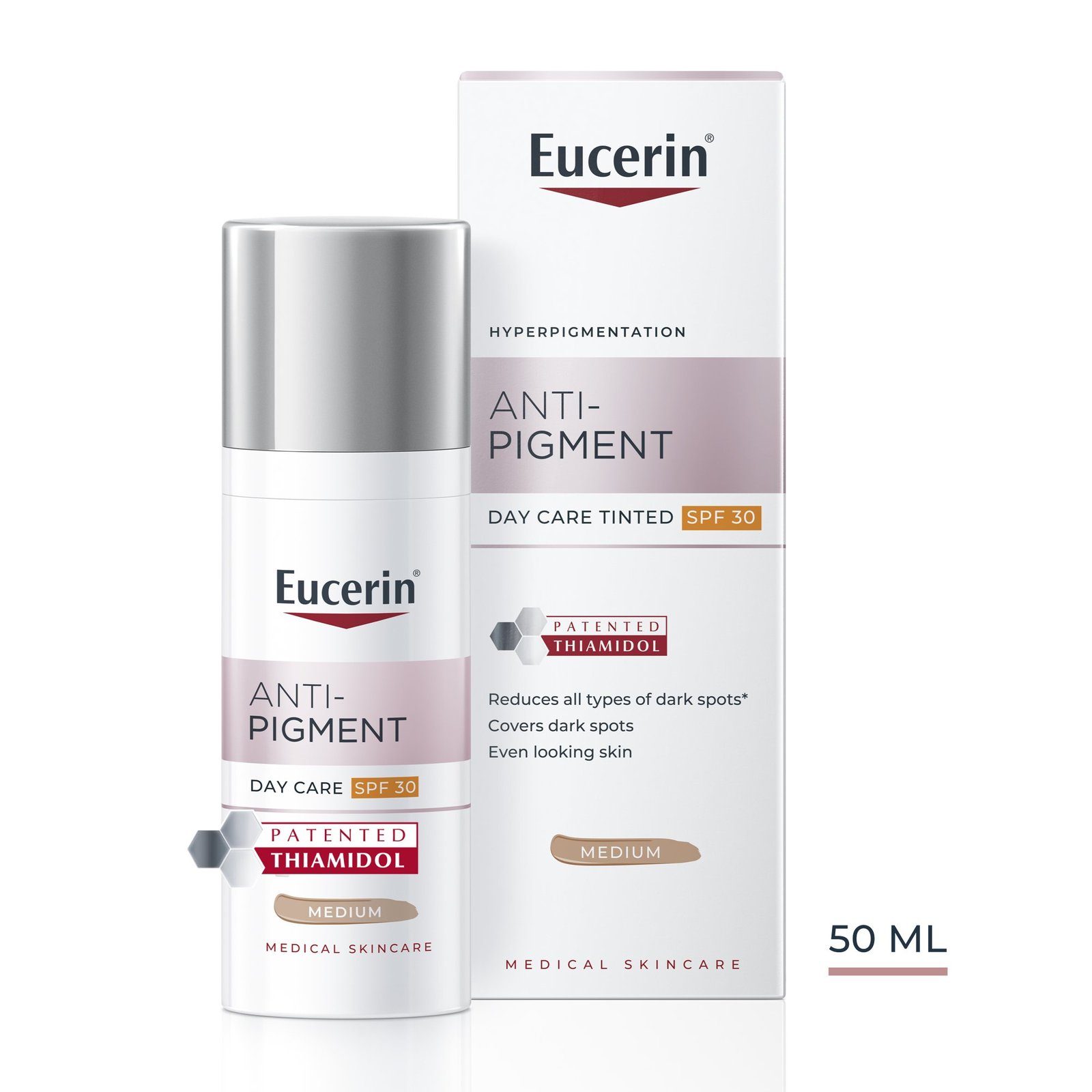 Eucerin Anti-Pigment Tinted Day Cream SPF30 Medium Dark Spots 50ml