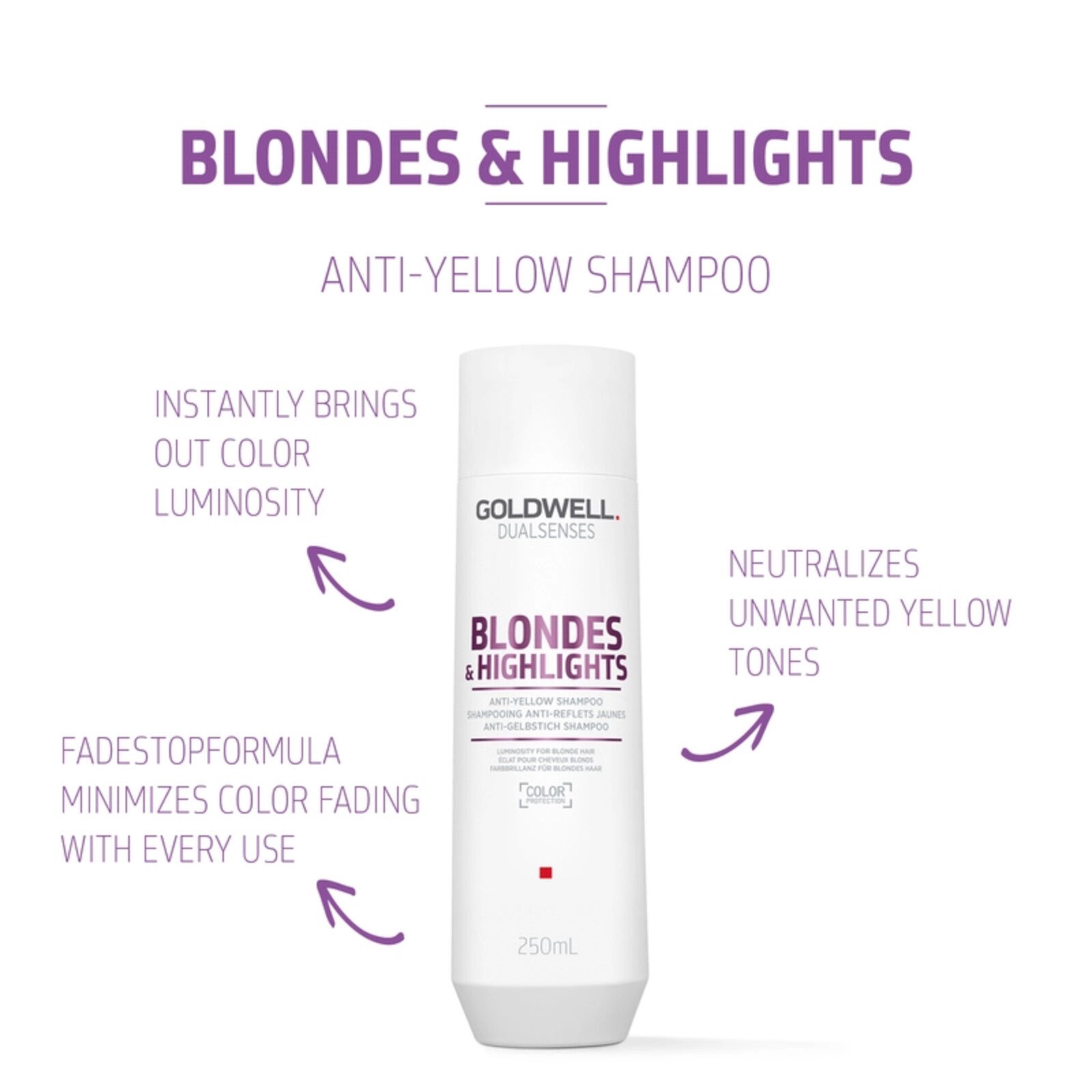 Goldwell Dualsenses Blondes & Highlights شامبو مضاد للاصفرار 250ml