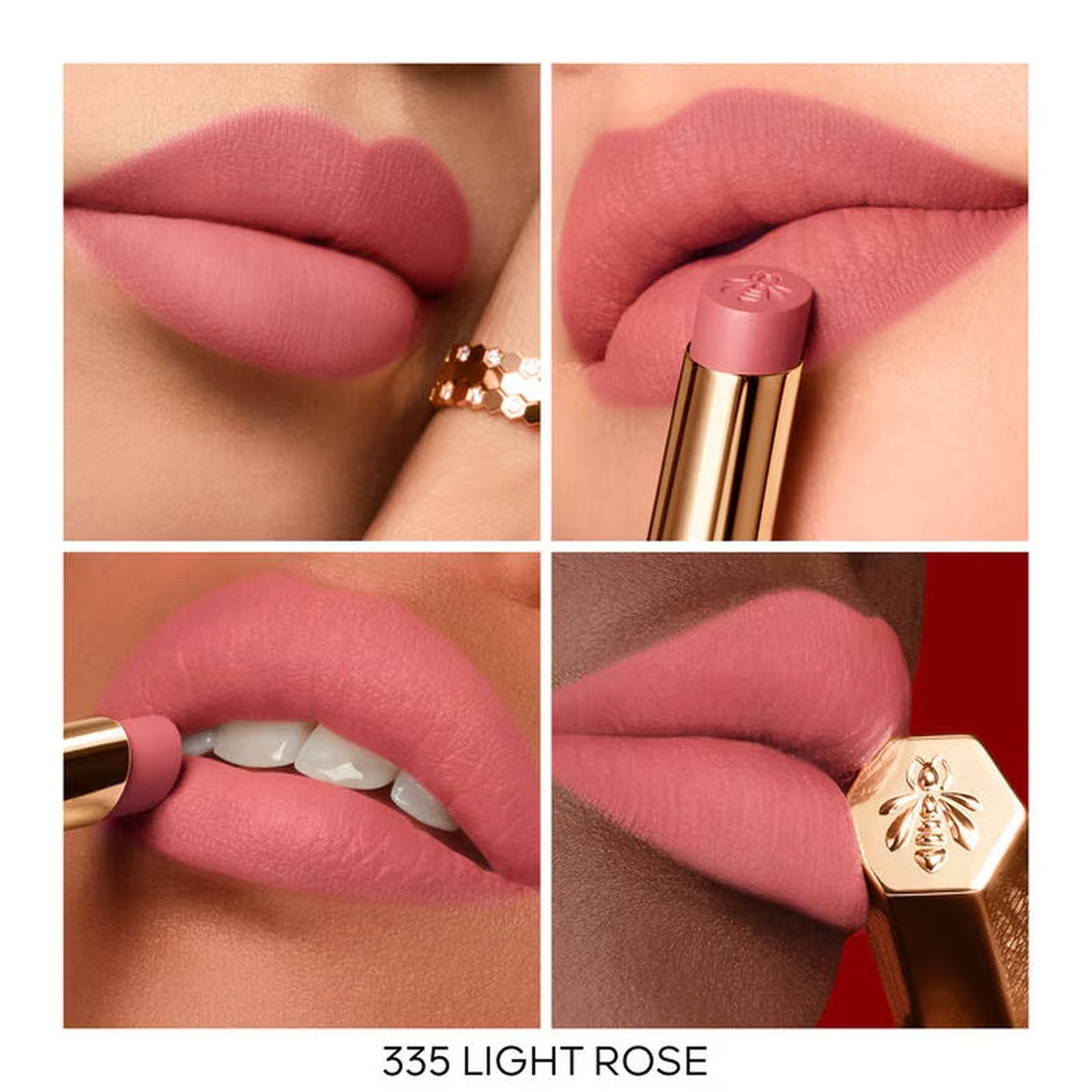 Guerlain KissKiss Honey-Infused Intense Lipstick 335 Light Rose 1.85g