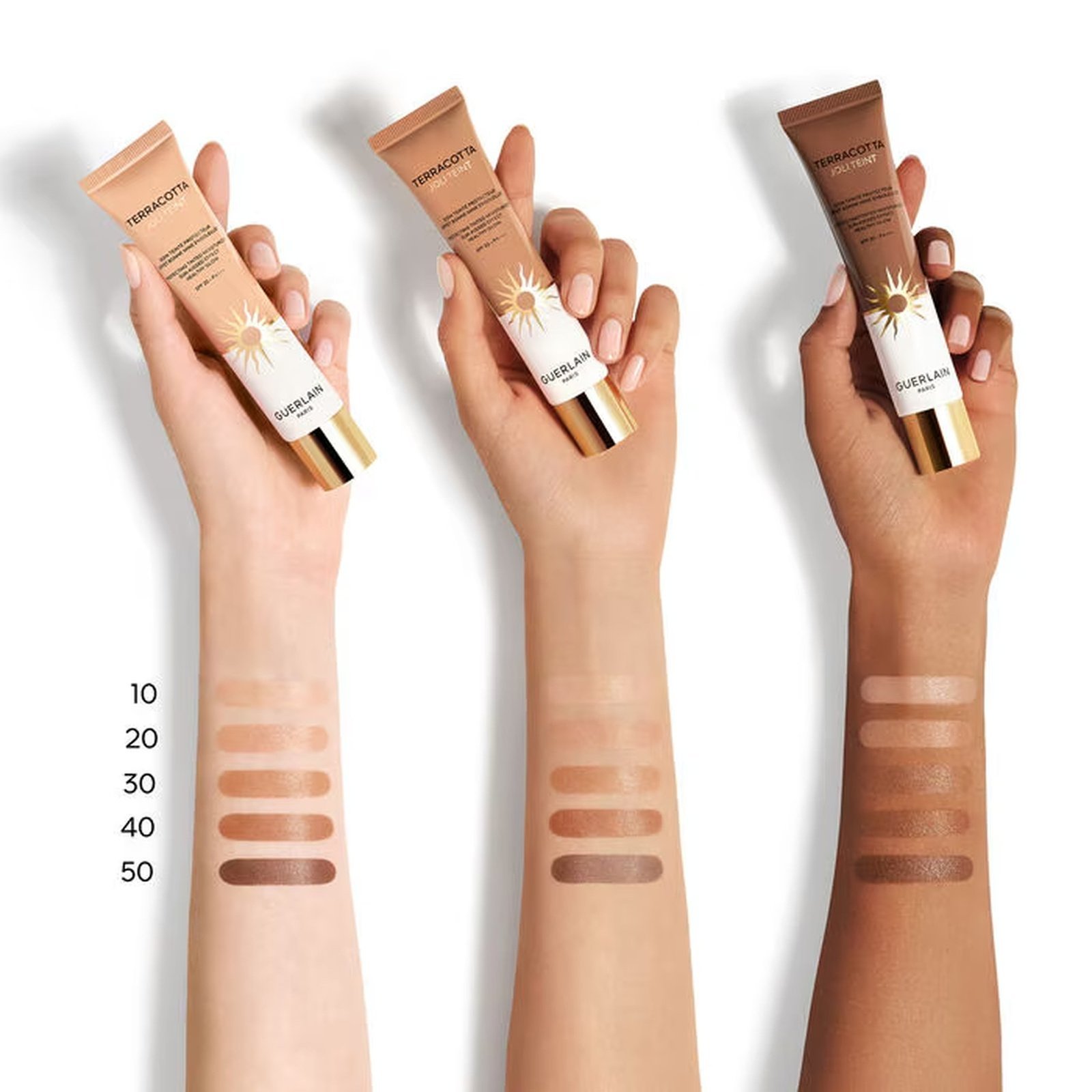 Guerlain Terracotta Joli Teint Protecting Tinted Moisturizer Sun-Kissed Effect Healthy Glow SPF20 40 Amber 30ml