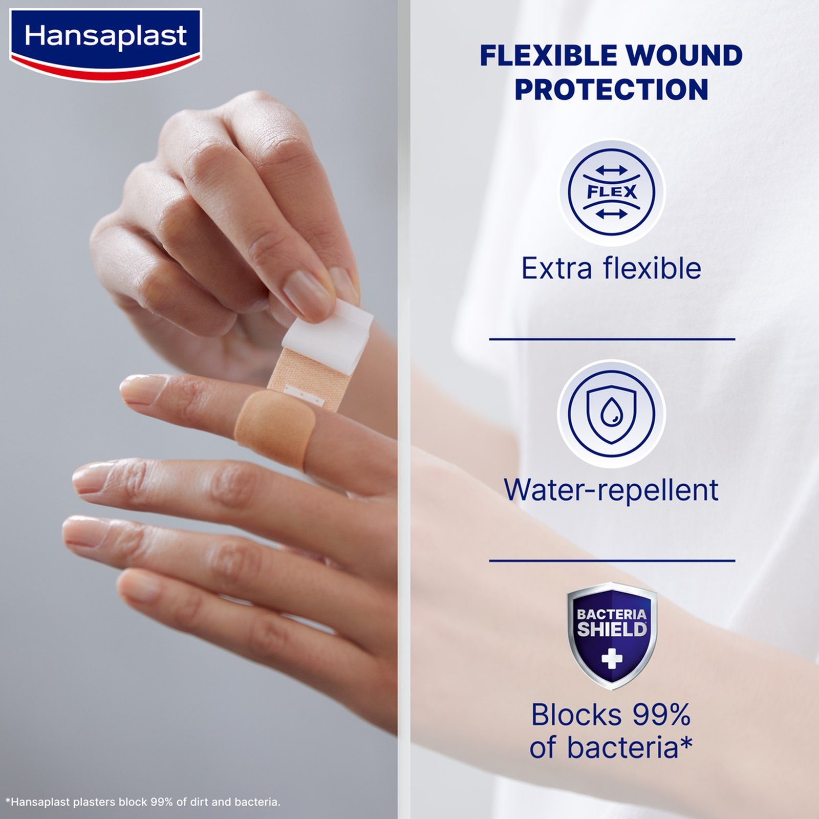 Hansaplast Elastic Extra Flexible Water Resistant Plasters