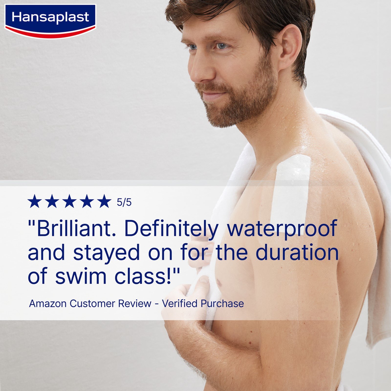 Hansaplast Med+ Aqua Protect 4XL Cerotti Sterili Impermeabili Per Ferite x5