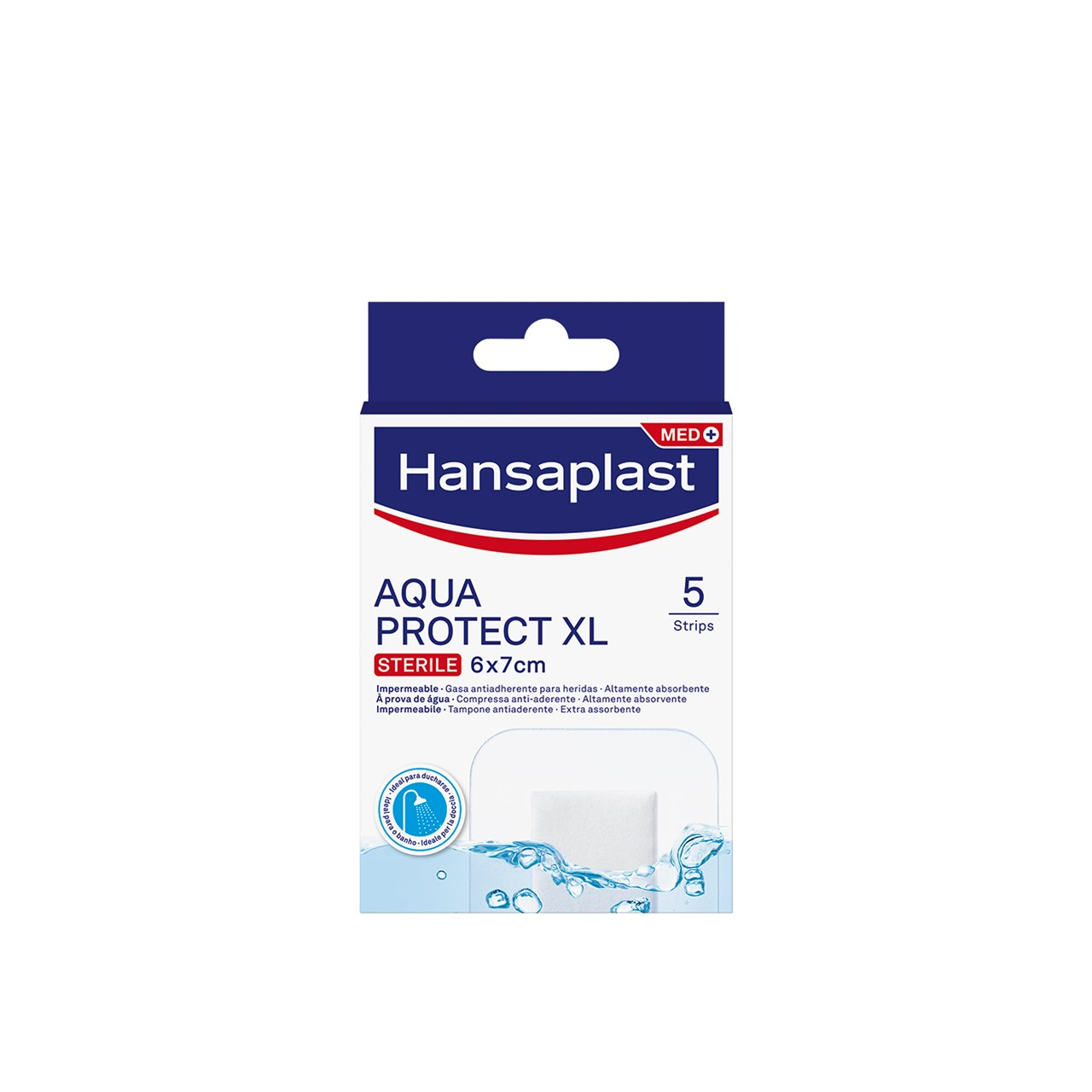 Hansaplast Med+ Aqua Protect XL Sterile Vanntette Sårplaster x5