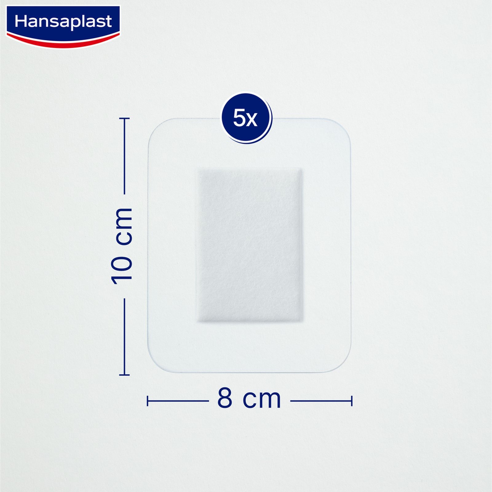 Hansaplast Med+ Aqua Protect XXL Sterile Waterproof Wound Plasters x5