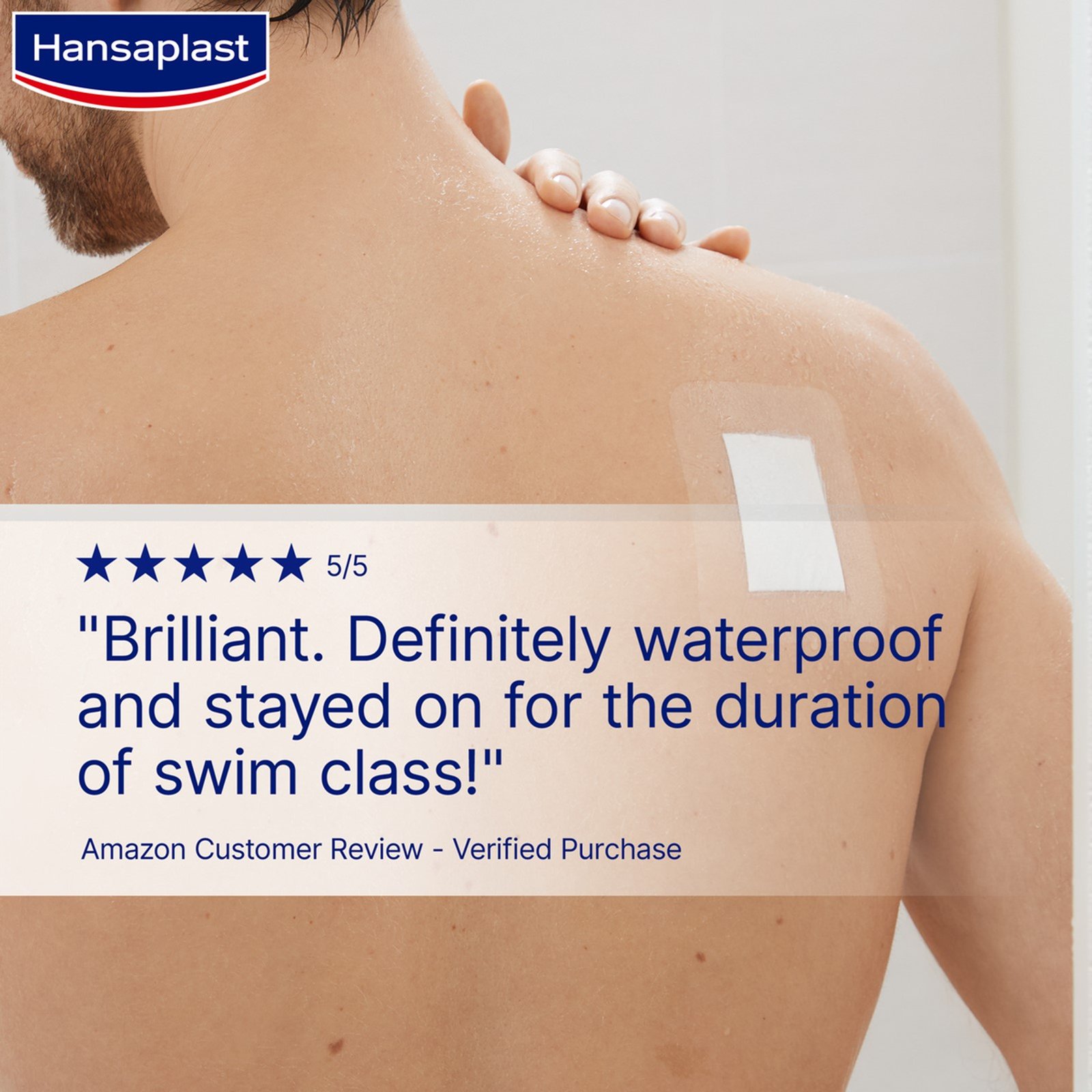 Hansaplast Med+ Aqua Protect XXL Sterile Waterproof Wound Plasters x5
