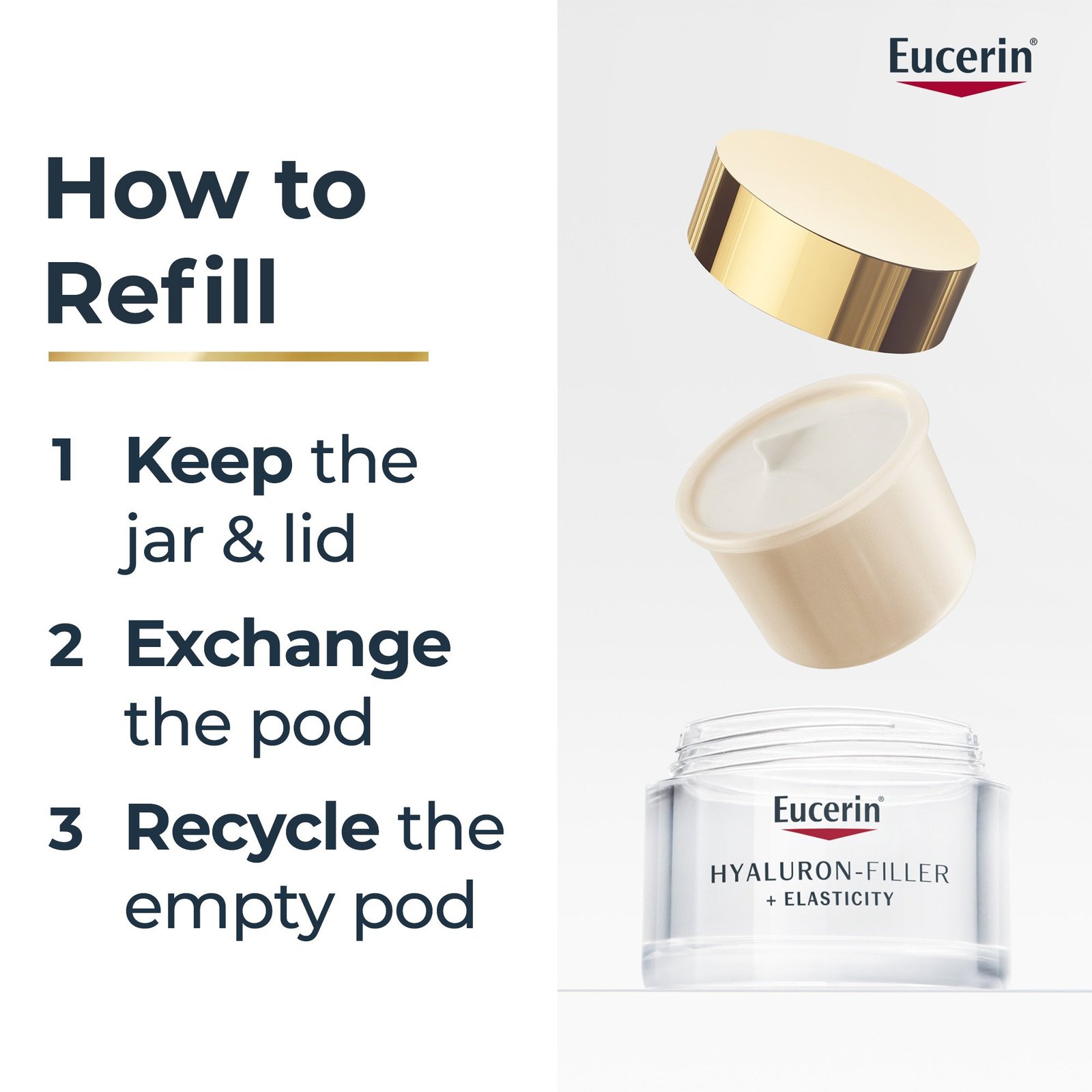 Eucerin Hyaluron-Filler + Elasticity Anti-Aging Day Cream SPF30 Refil 50ml