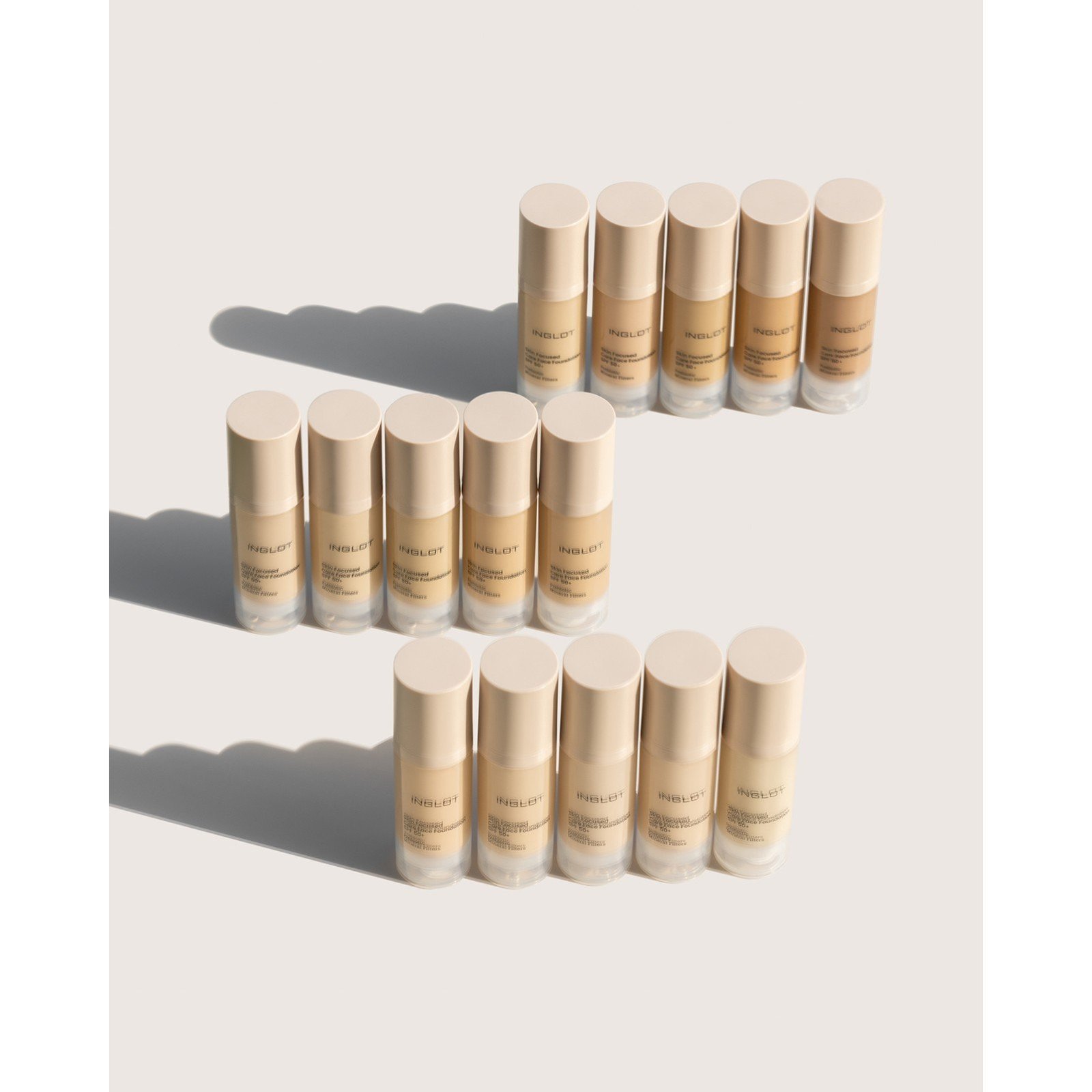 Inglot عناية مركزة على البشرة كريم أساس للوجه SPF50+ 306 Medium Beige 30ml
