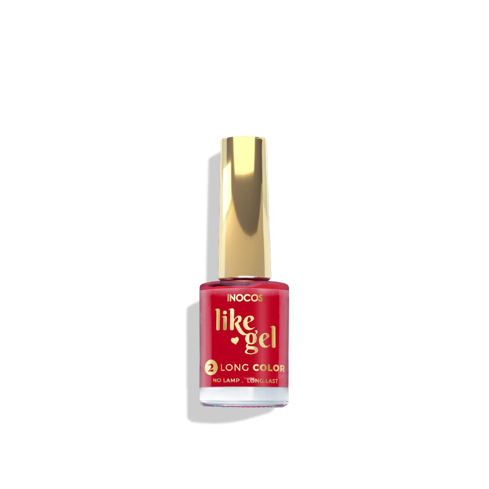 INOCOS Like Gel 2 Long Color Nail Polish 121 Bright Red 11ml