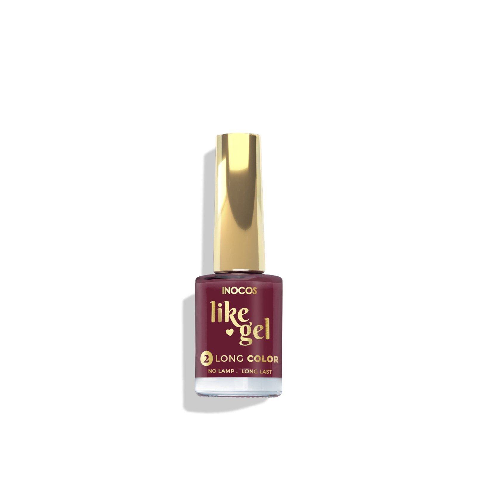 INOCOS Like Gel 2 Long Color Nail Polish 126 Burgundy Red 11ml