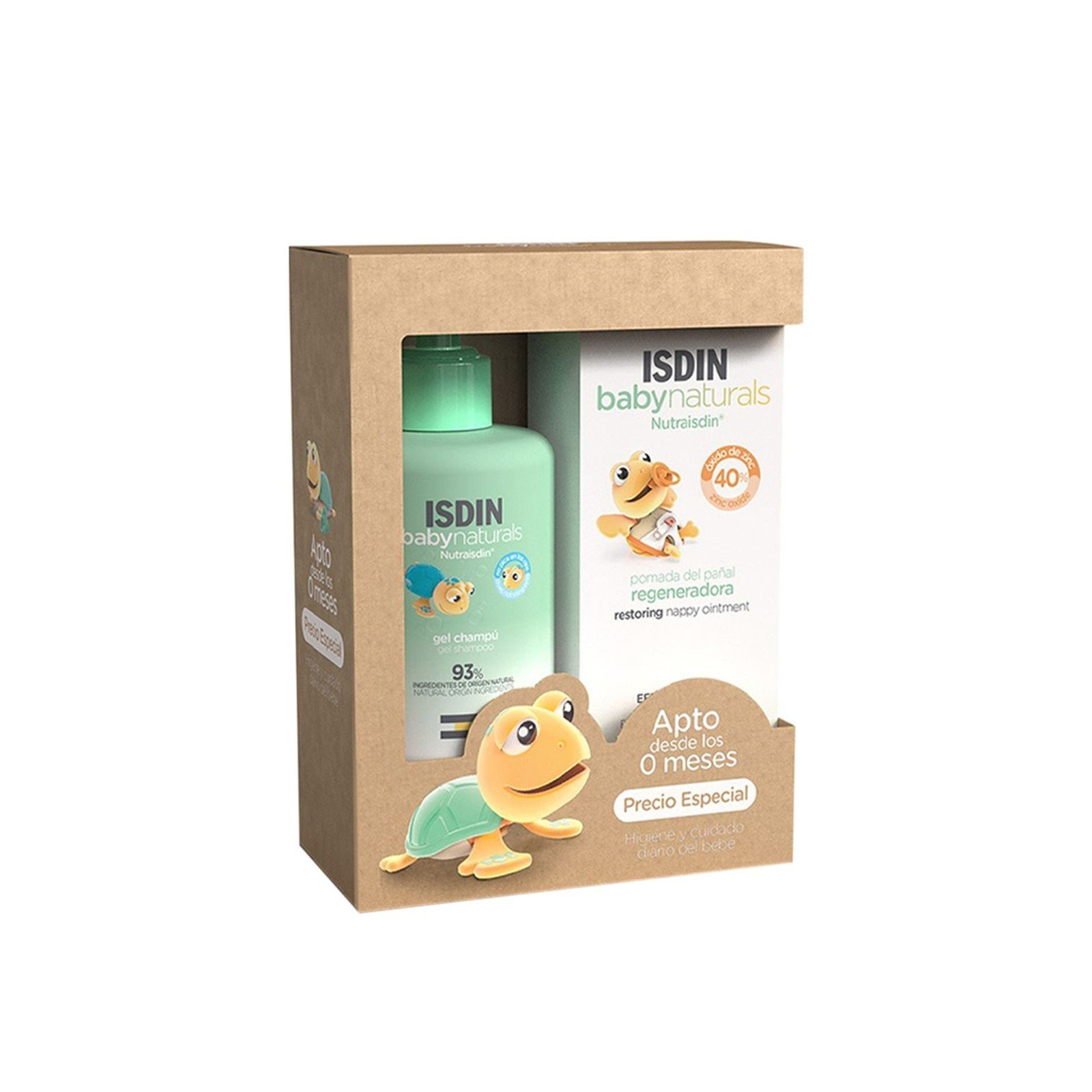 ISDIN Baby Naturals Shampoing Gel 200ml + Zn40 Pommade Réparatrice 100ml