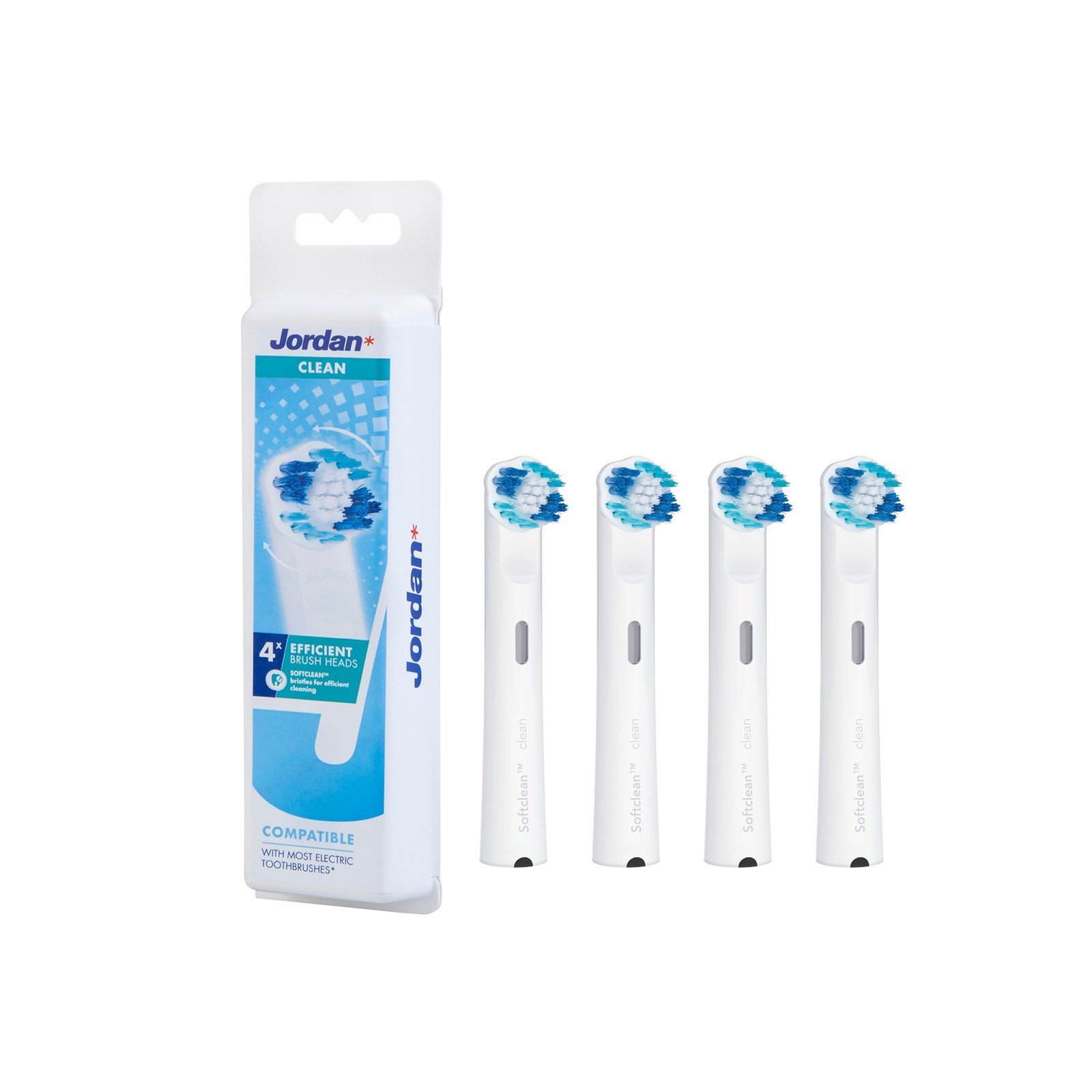 Jordan Clean Electric Brush Heads x4