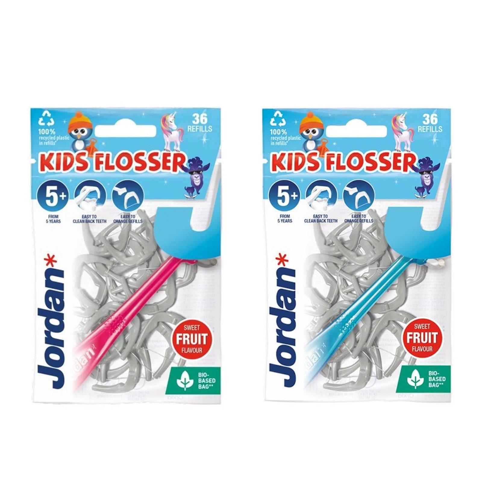 Jordan Kids Fio Dentário + Recargas de Substituição 5+ Anos x36