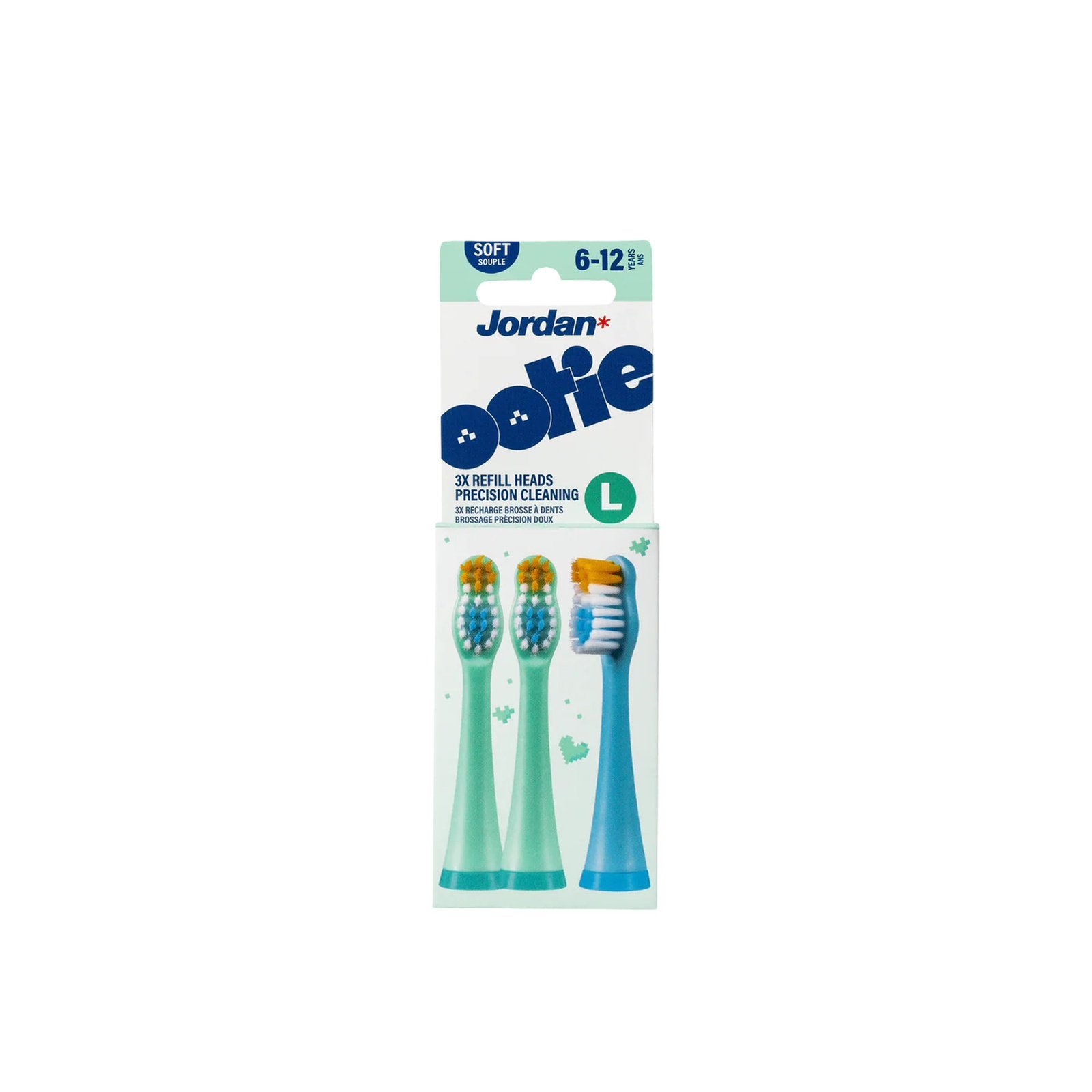 Jordan Ootie Gentle Cleaning Toothbrush Refill Heads x3