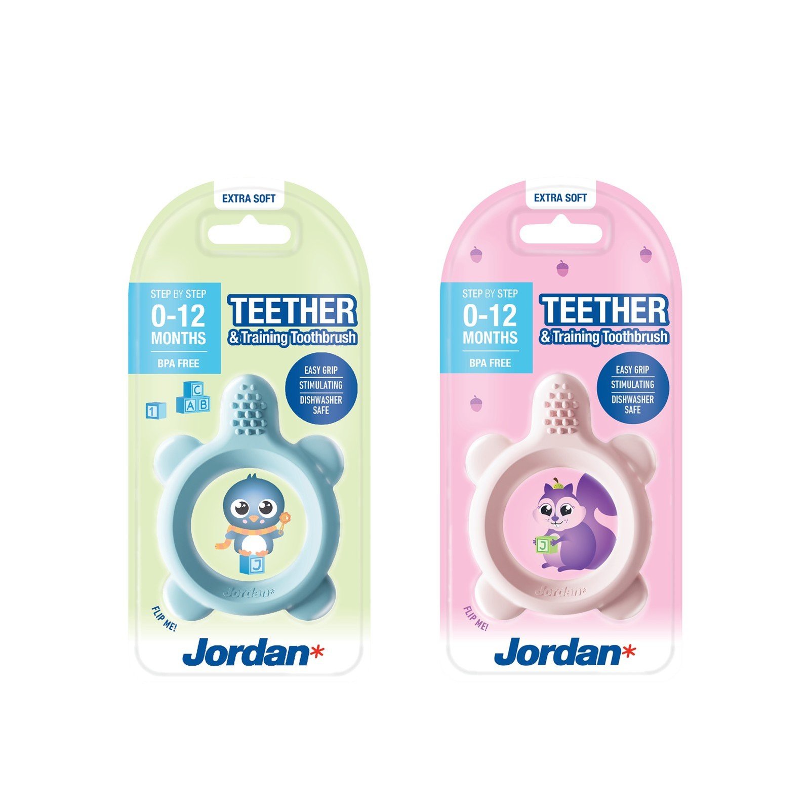 Jordan Step By Step Anneau De Dentition & Brosse À Dents D'Apprentissage x1