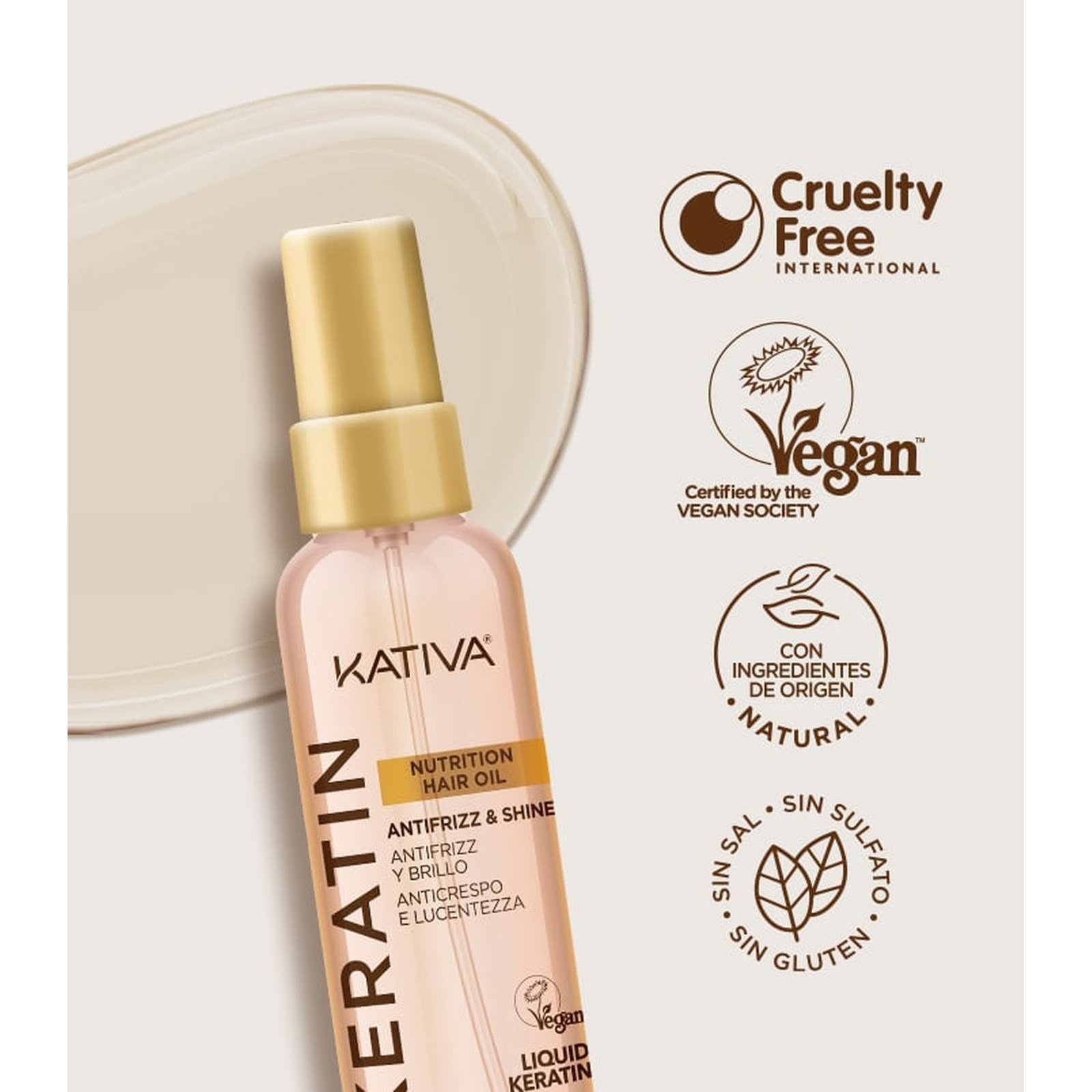 Kativa Keratin Nutrition Hair Oil 100ml (3.38floz)
