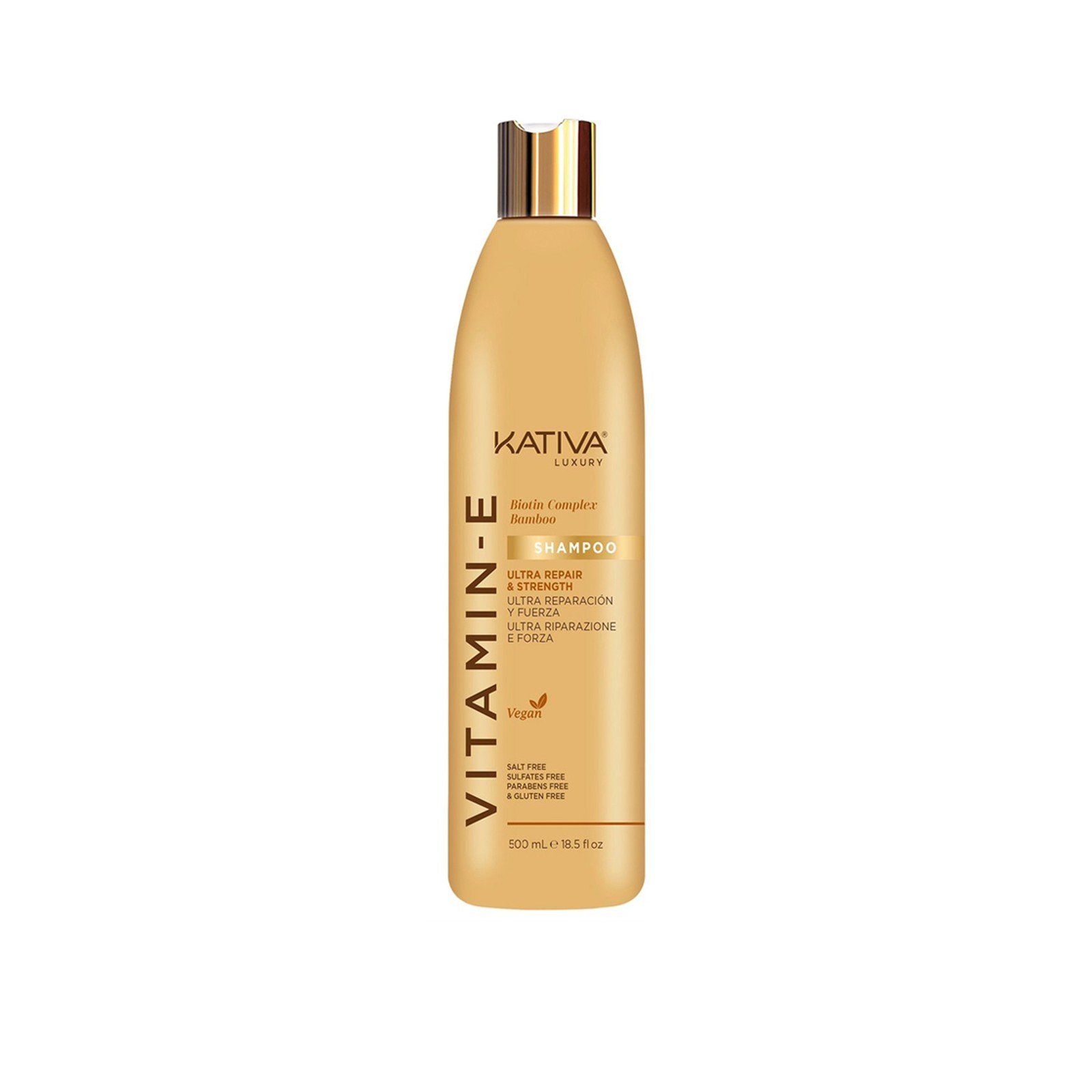Kativa Vitamin-E Champú Complejo de Biotina y Bambú 500ml