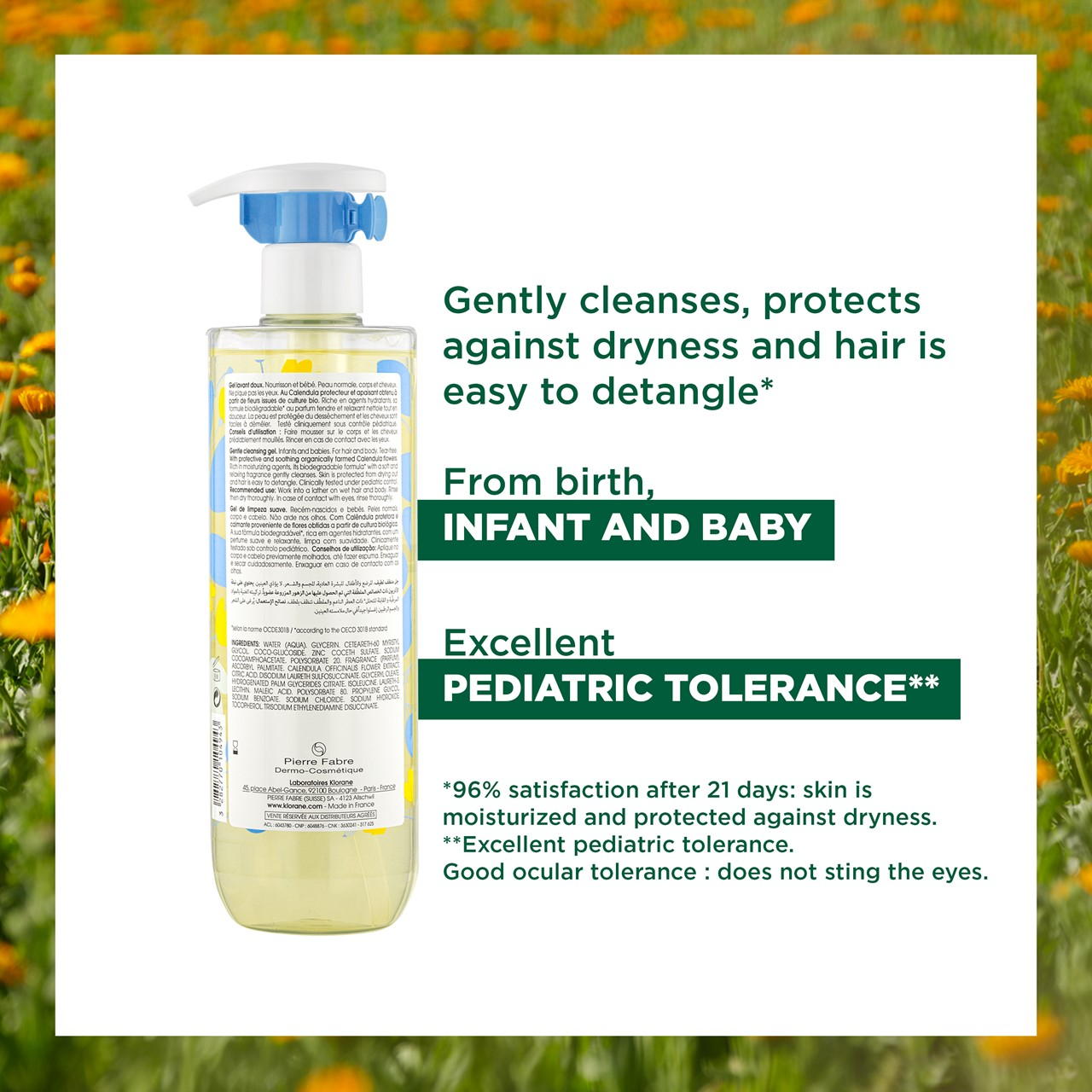 Klorane Baby Gel Nettoyant Doux 500ml