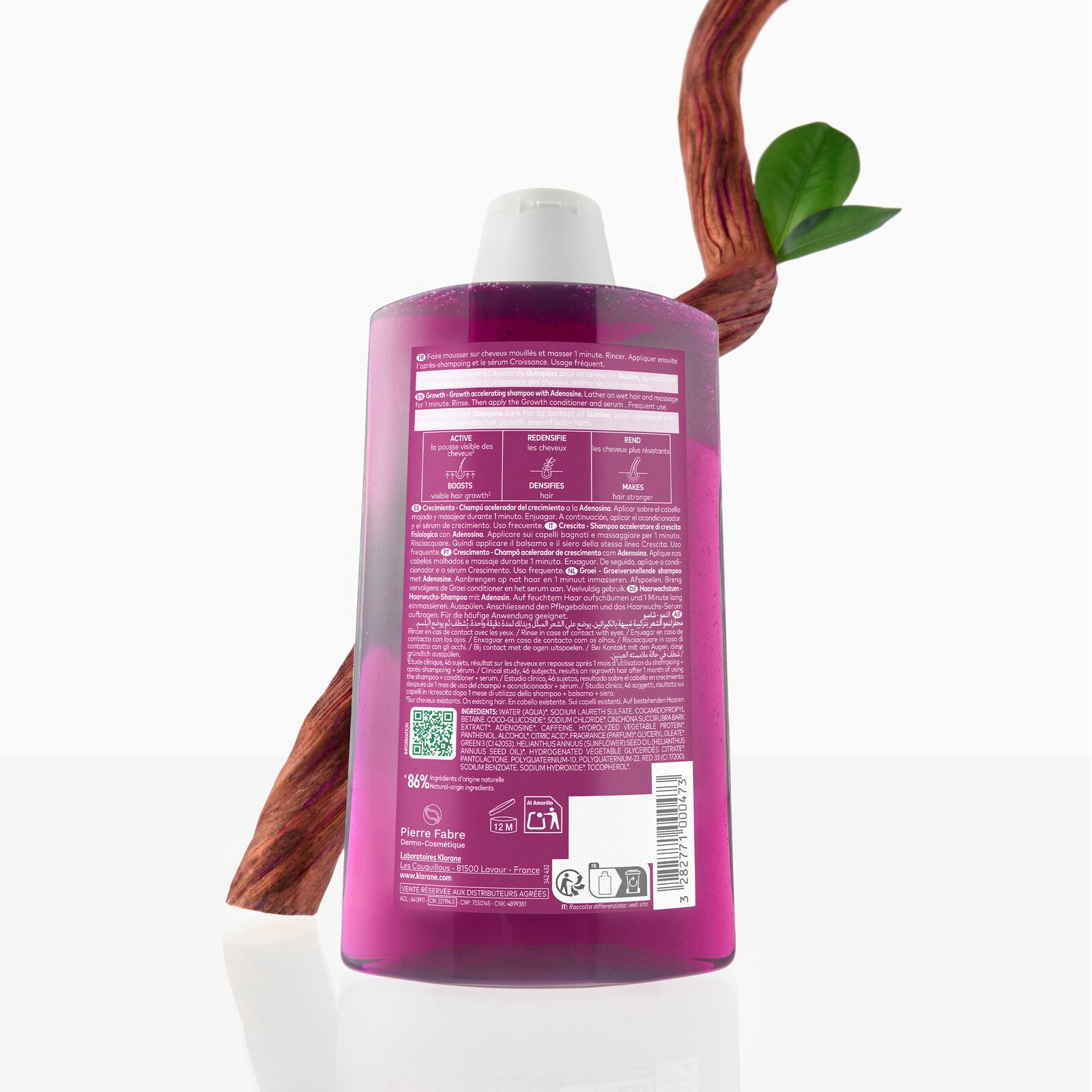 Klorane Champú Acelerador del Crecimiento 400ml
