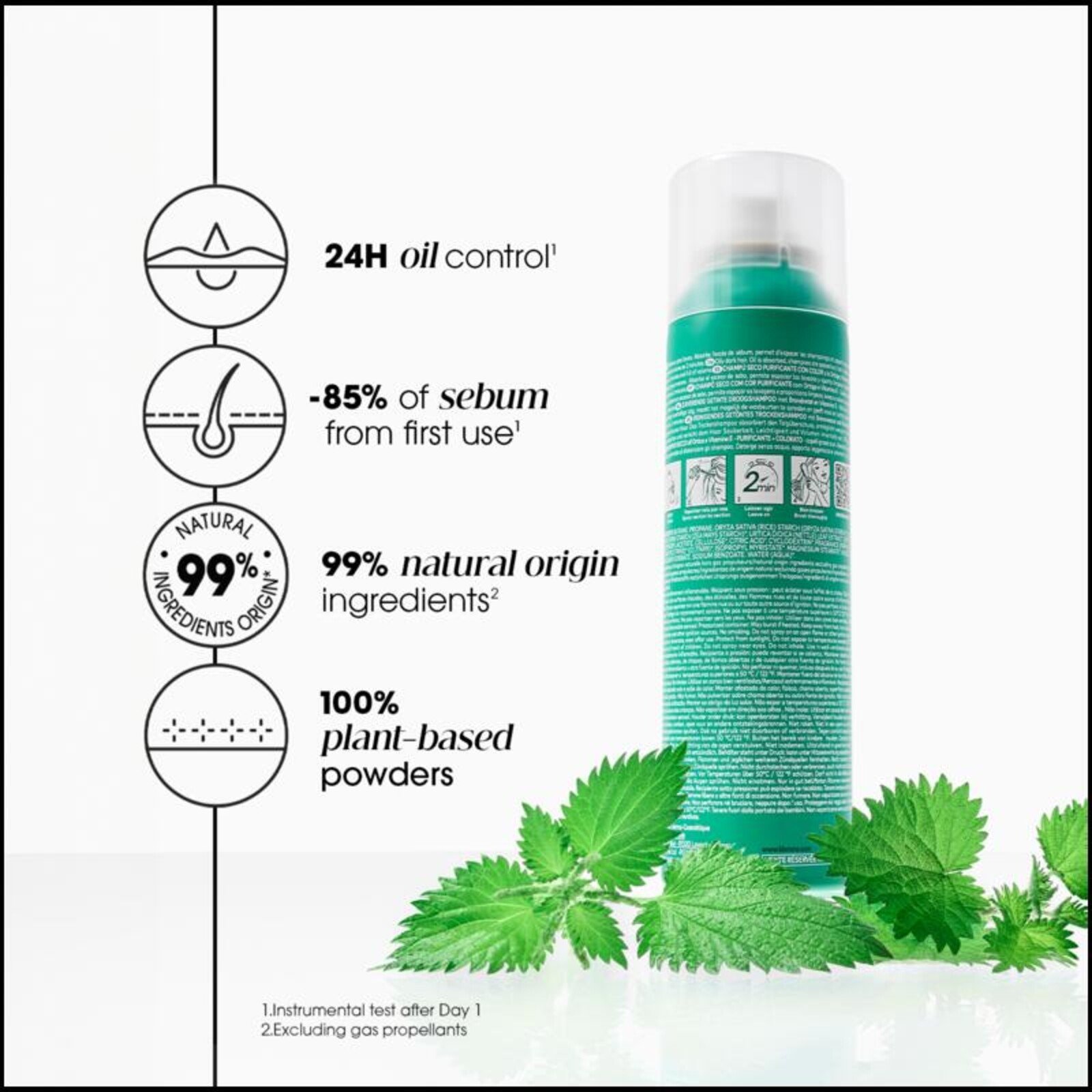 Klorane Droogshampoo met Brandnetel Talgregulerend 150ml