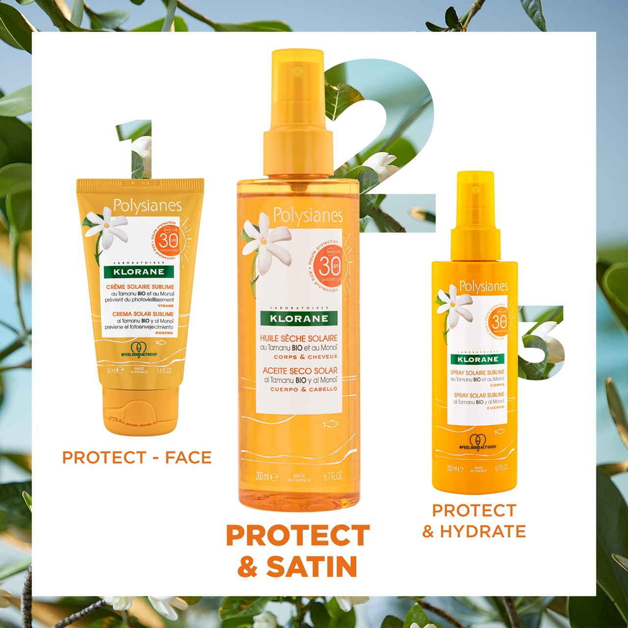 Klorane Polysianes Sun Protection Dry Oil SPF30 200ml