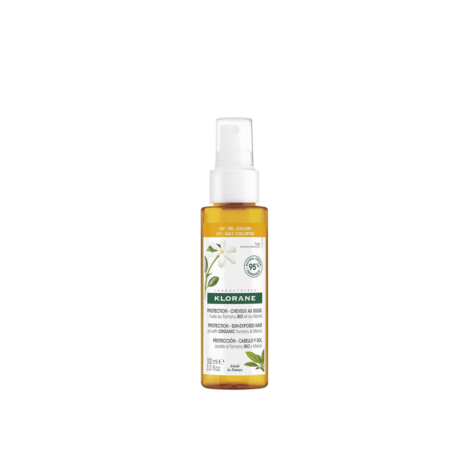 Klorane Protection Sun-Exposed Hair Oil with Tamanu & Monoi 100ml