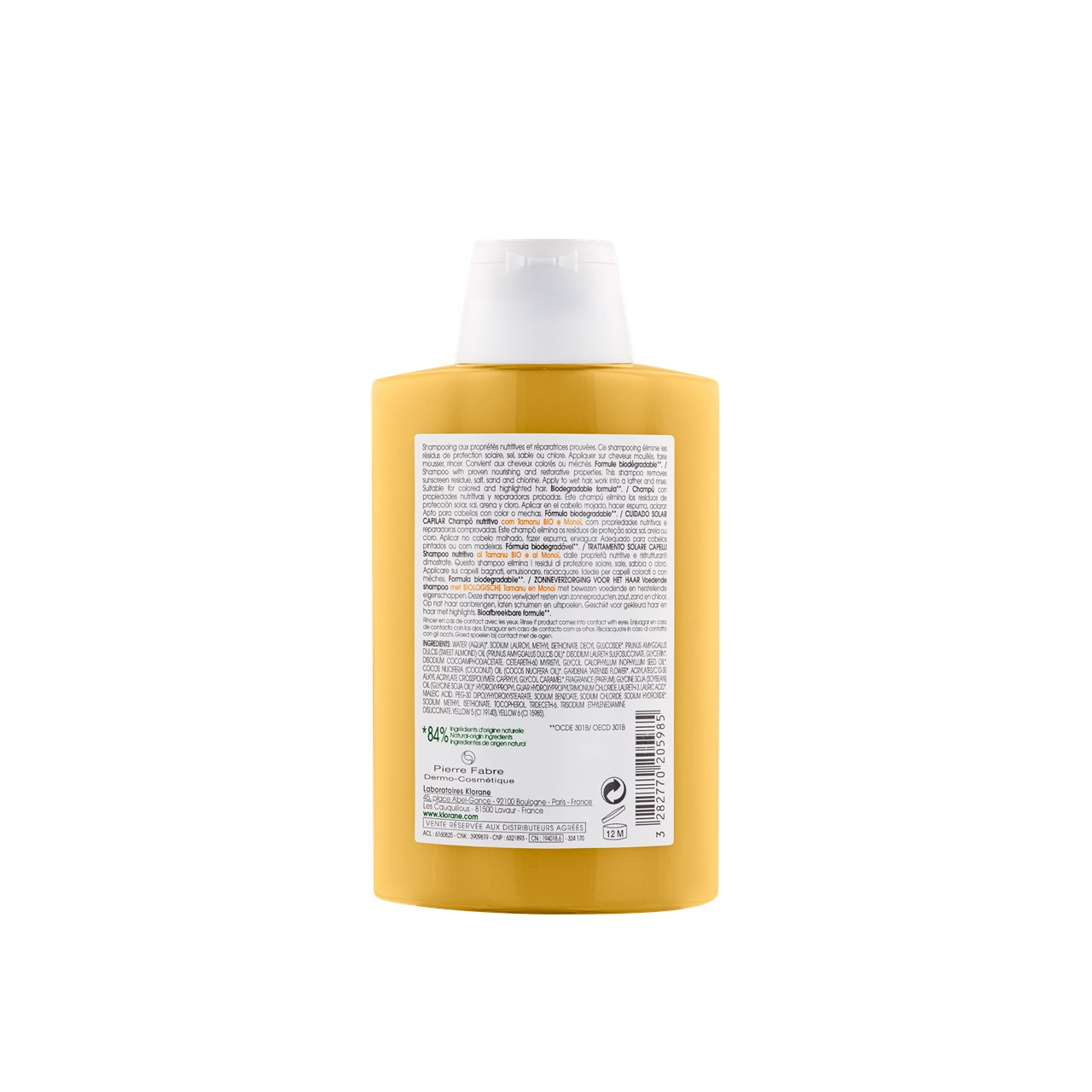 Klorane Sun Radiance Nourishing Shampoo with Tamanu and Monoi 200ml