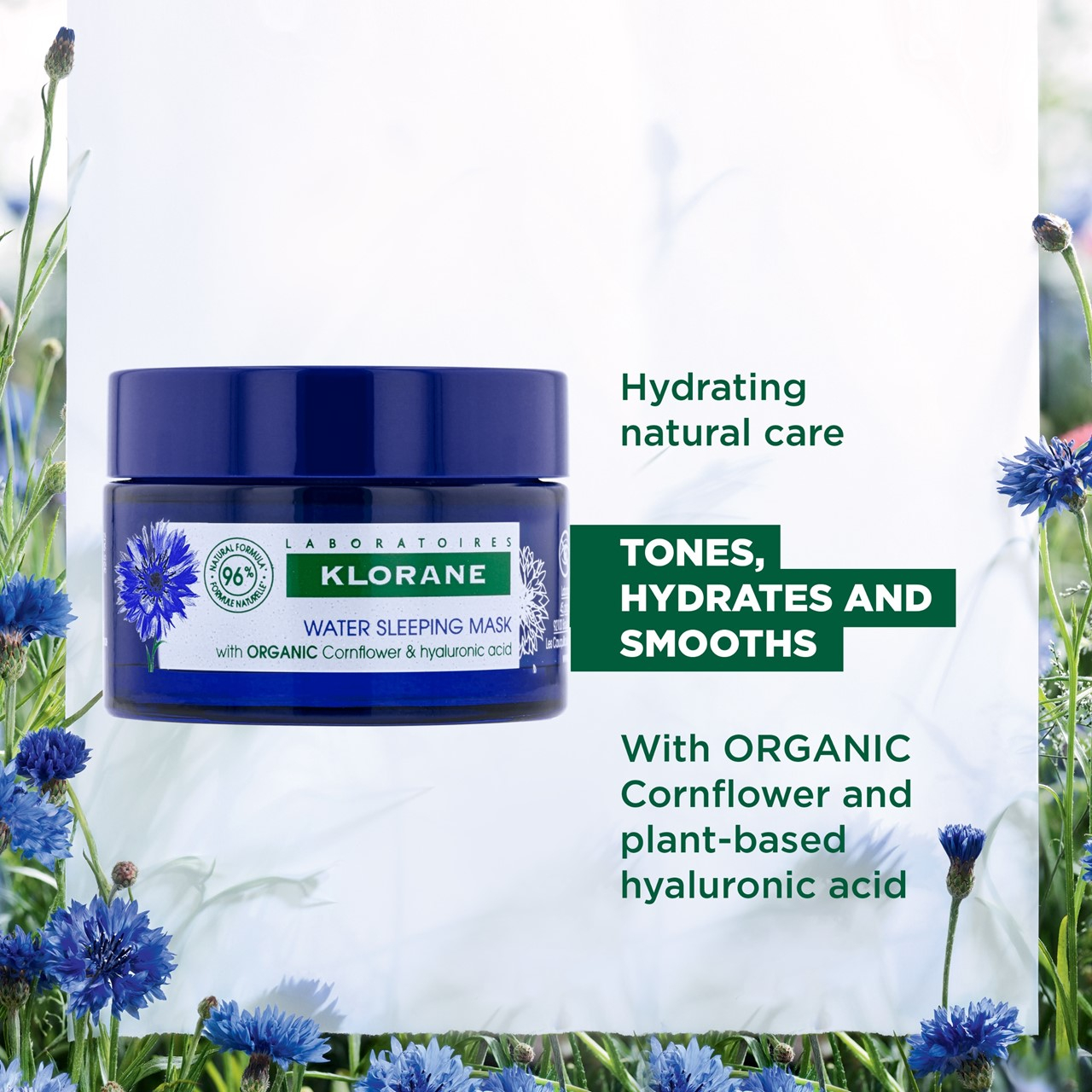 Klorane Water Sleeping Mask with Organic Cornflower 50ml