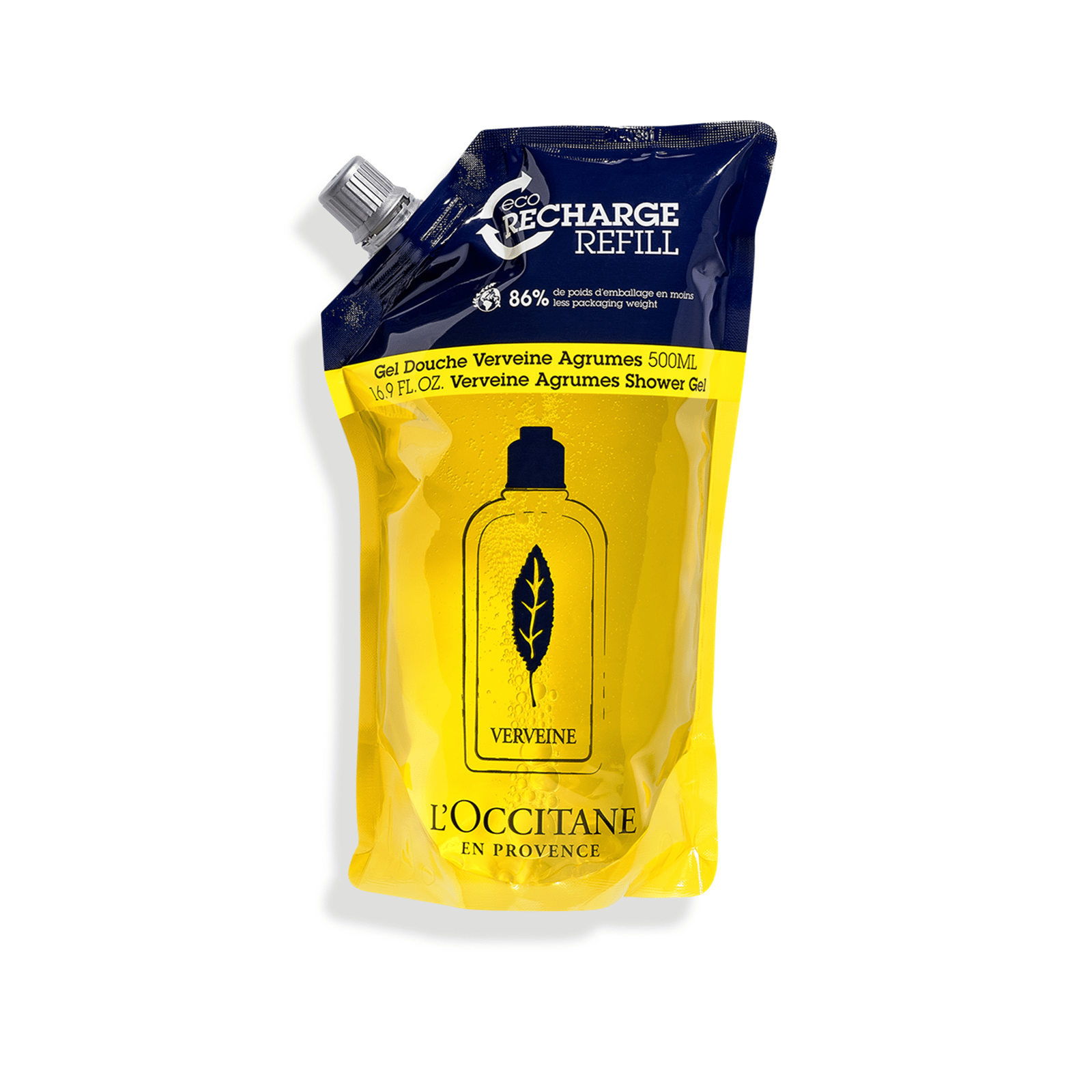 L'Occitane Aromachology Verbena Citrus جل استحمام Eco-إعادة تعبئة 500ml