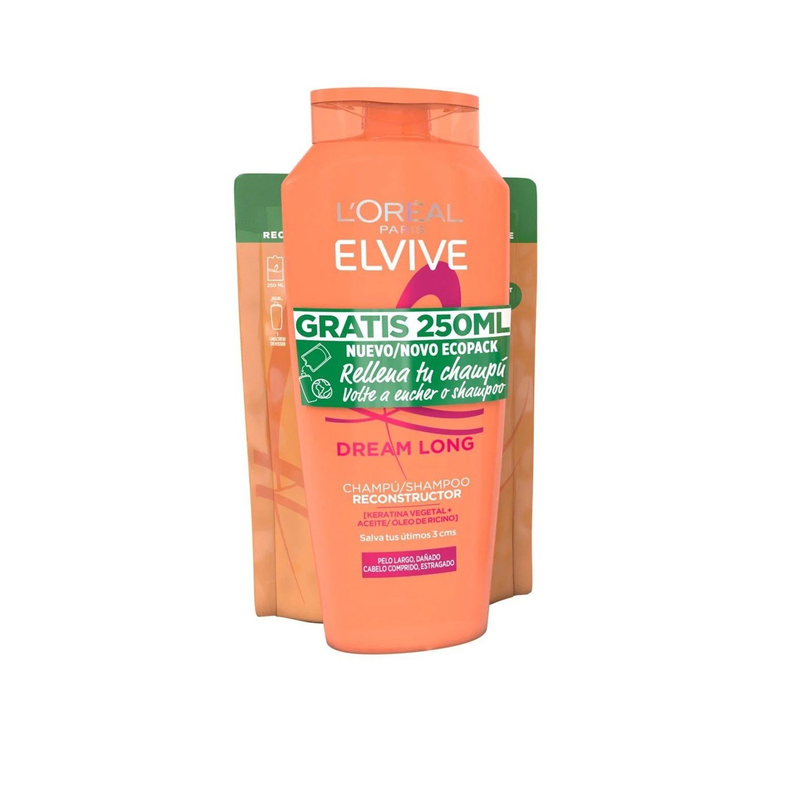 L'Oréal Paris Elvive Dream Long Šampón 400ml + Dream Long Šampón Náplň 250ml