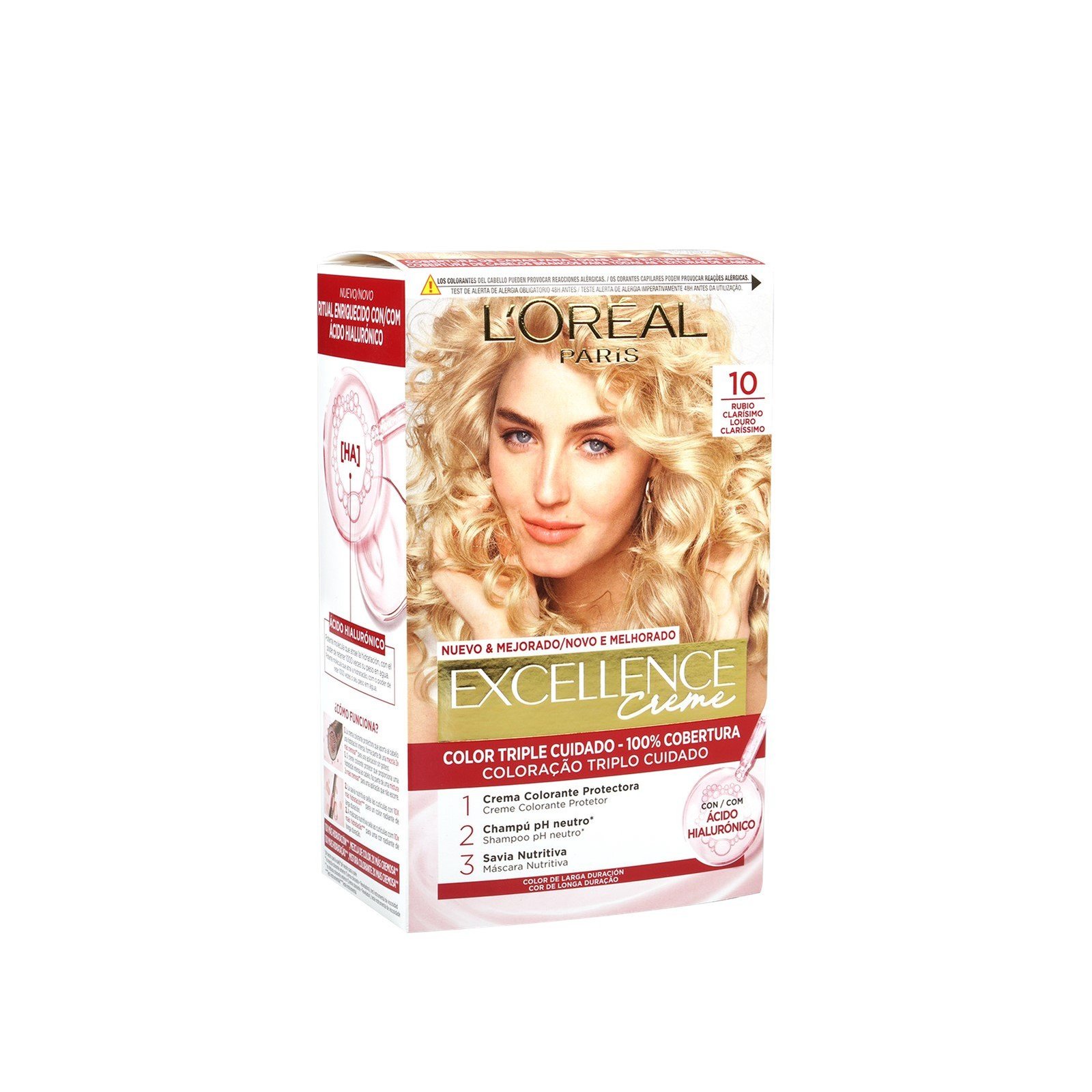 L'Oréal Paris Excellence Creme Coloración Capilar 10 Natural Baby Blonde