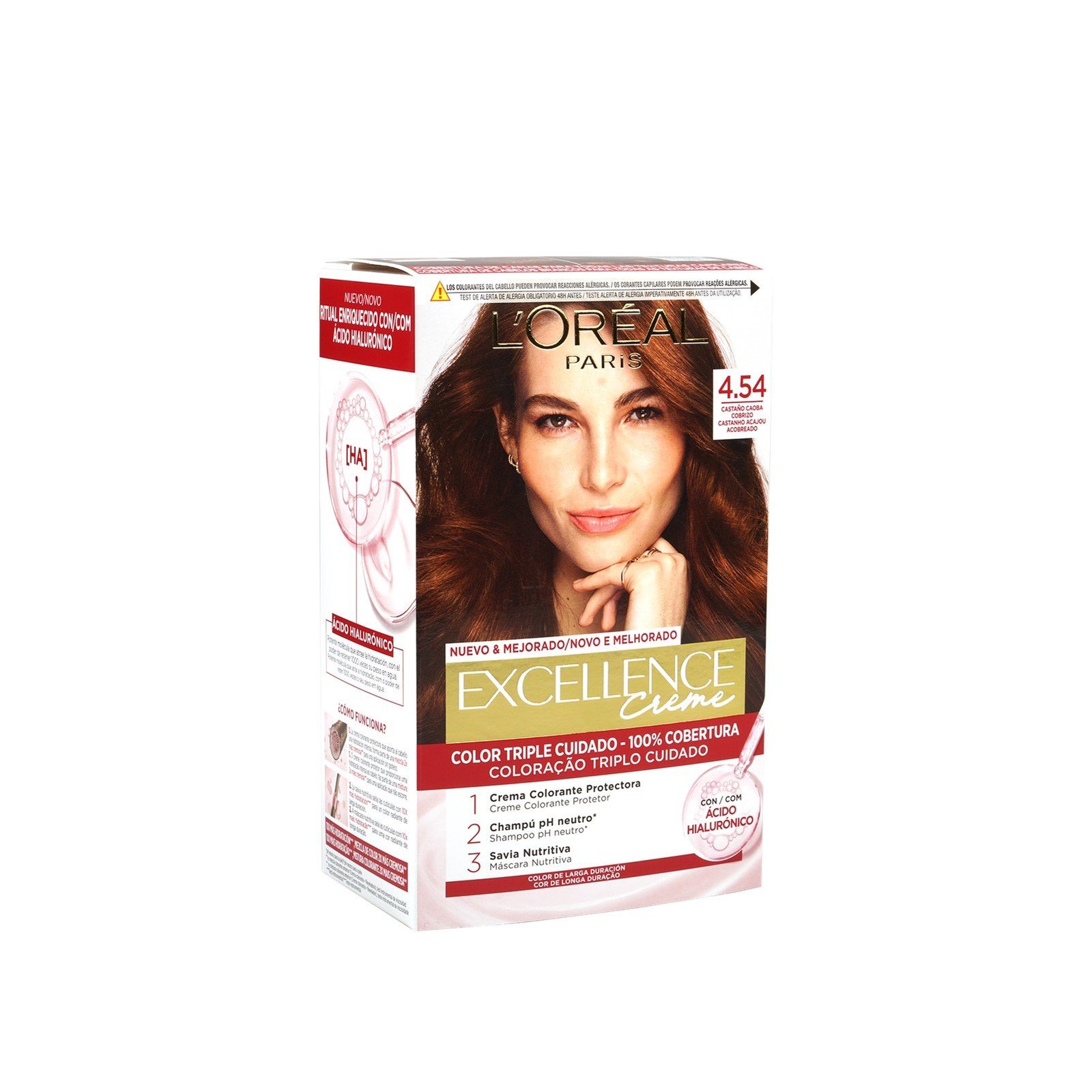 L'Oréal Paris Excellence Crema Tinte Capilar 4.54 Dark Copper Mahogany