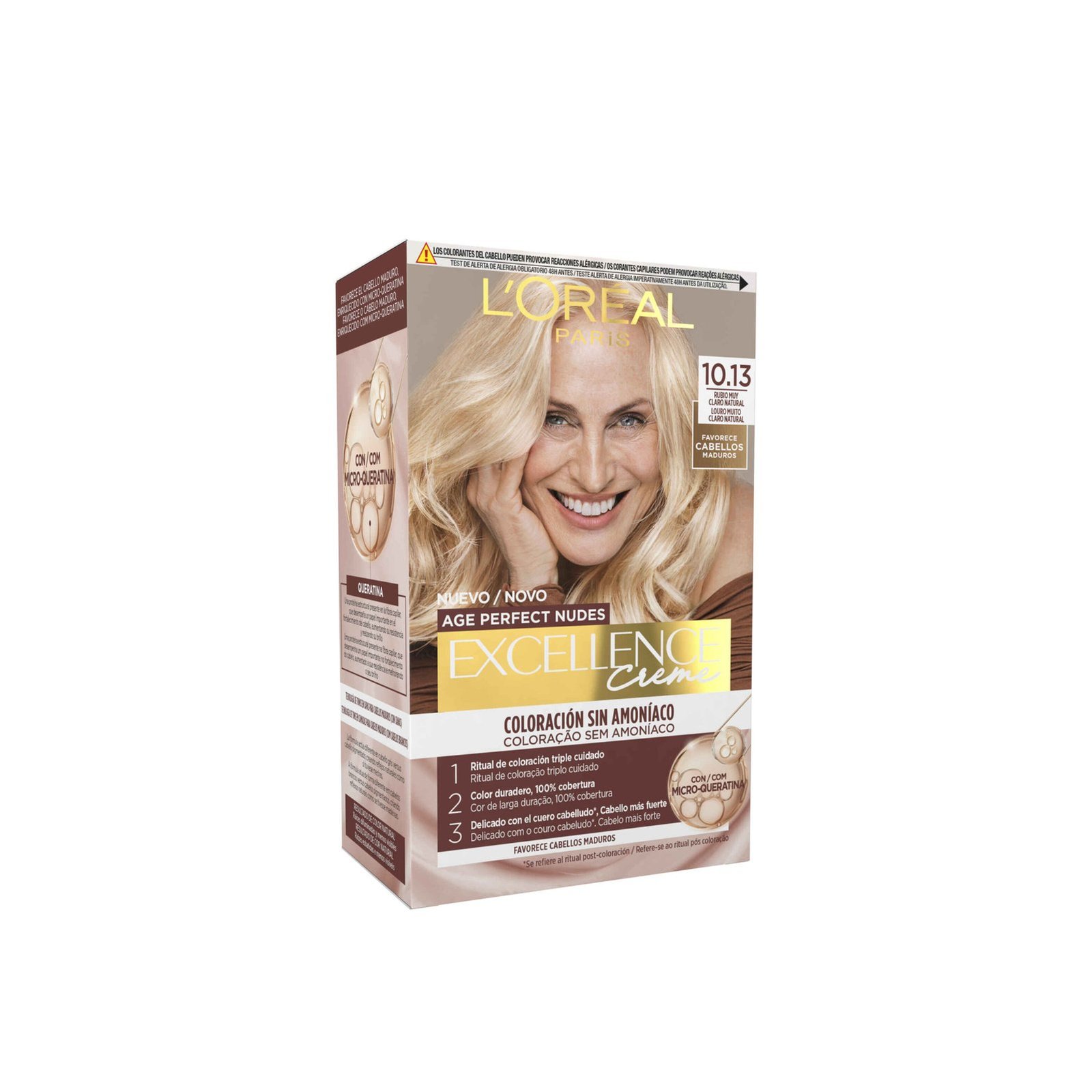 L'Oréal Paris Excellence Creme Age Perfect Nudes Hair Dye 10.13 Natural Very Light Blonde