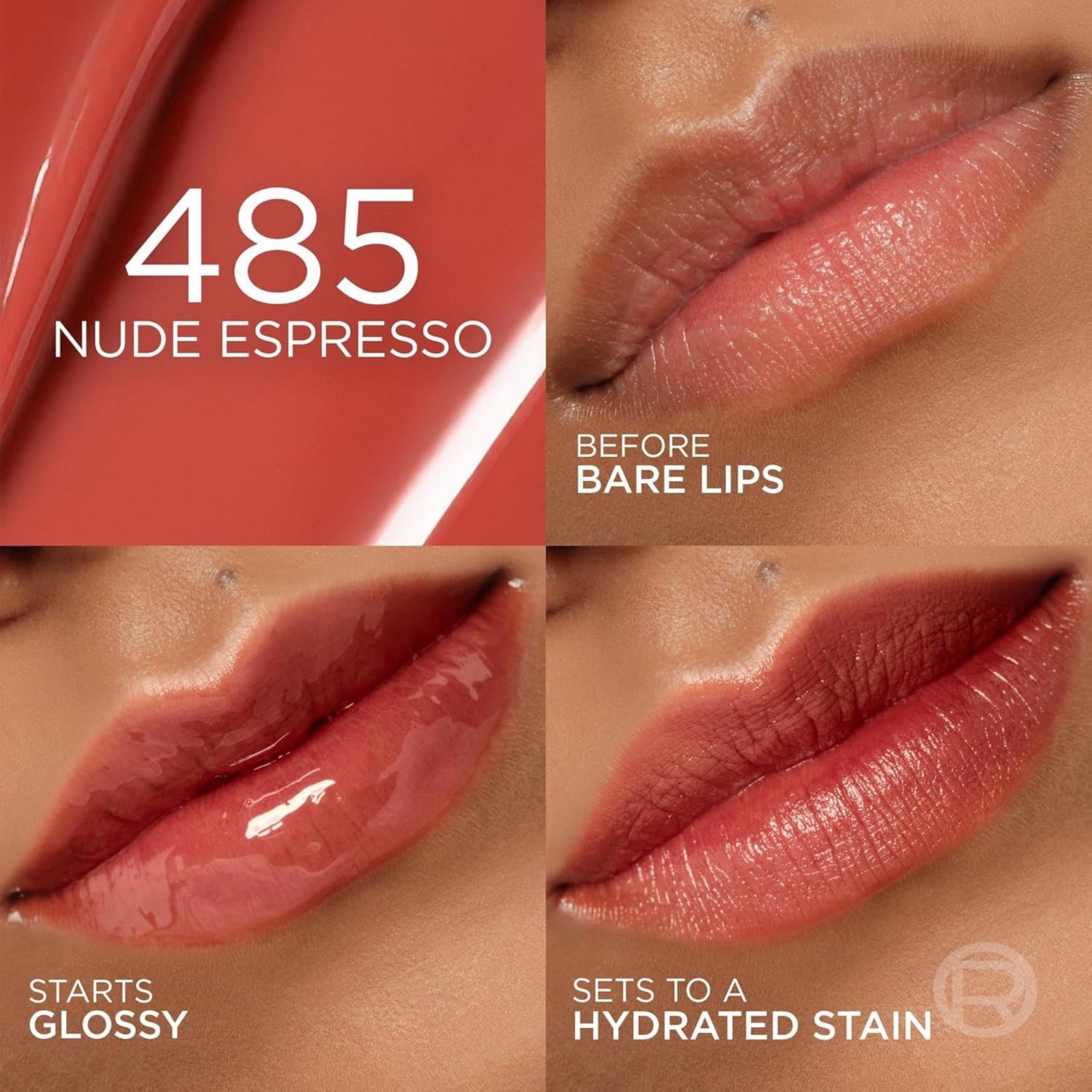 L'Oréal Paris Hyaluron Tint Lip Stain Serum 485 Nude Espresso 5ml