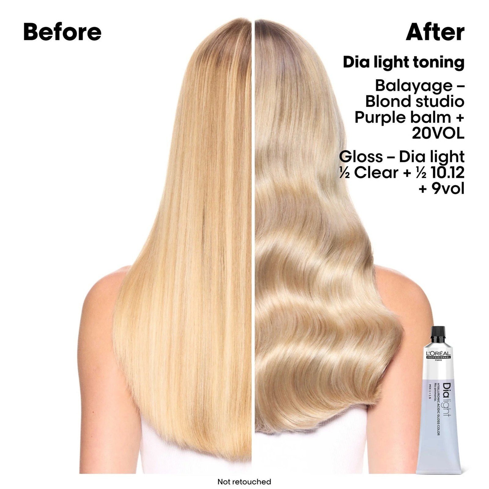 L'Oréal Professionnel Dia Light Hyaluronic Acidic Gloss Color Demi-Permanent Hair Dye 9.03 Very Light Blonde Light Golden 60ml
