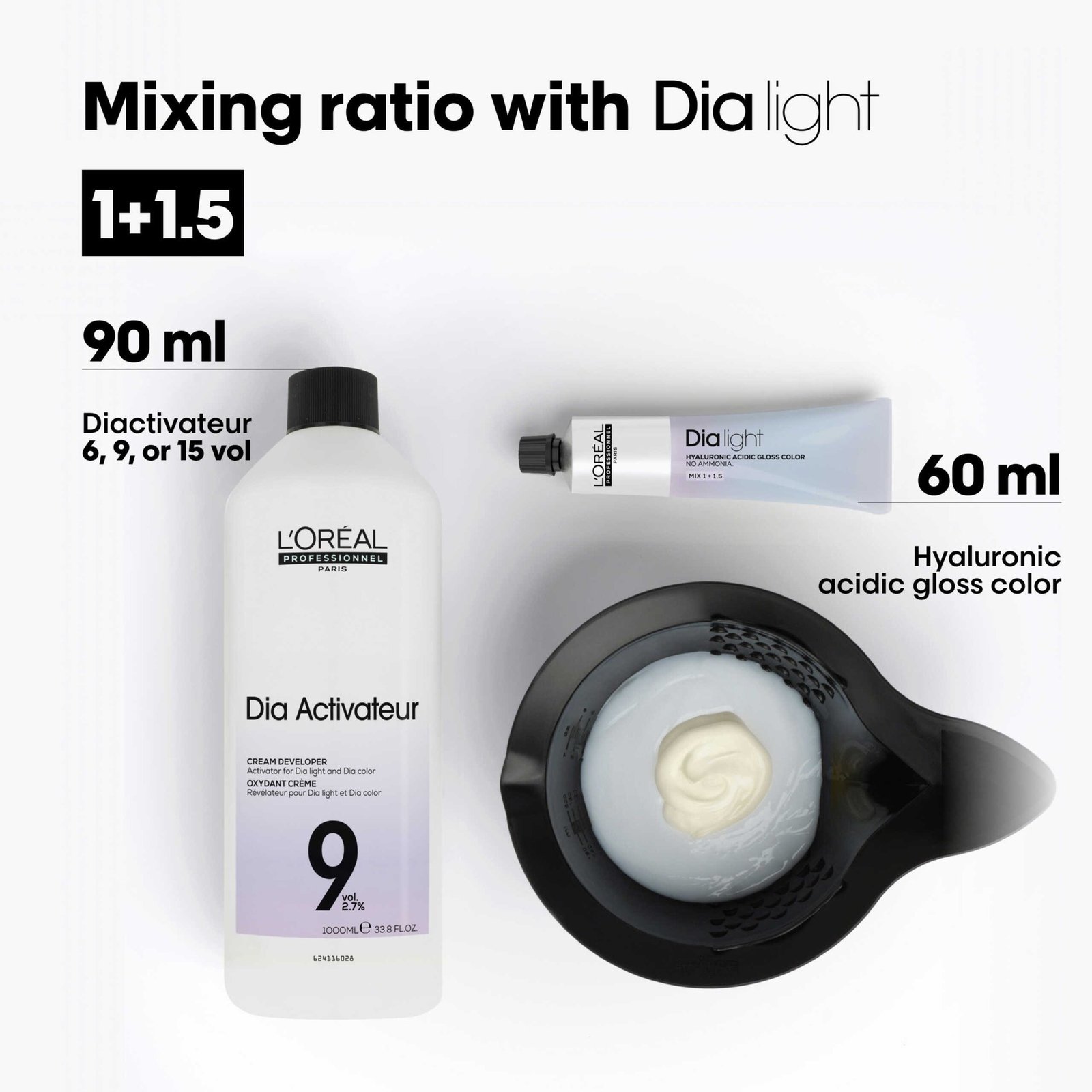L'Oréal Professionnel Dia Activador 9 Vol. Revelador En Crema 1L